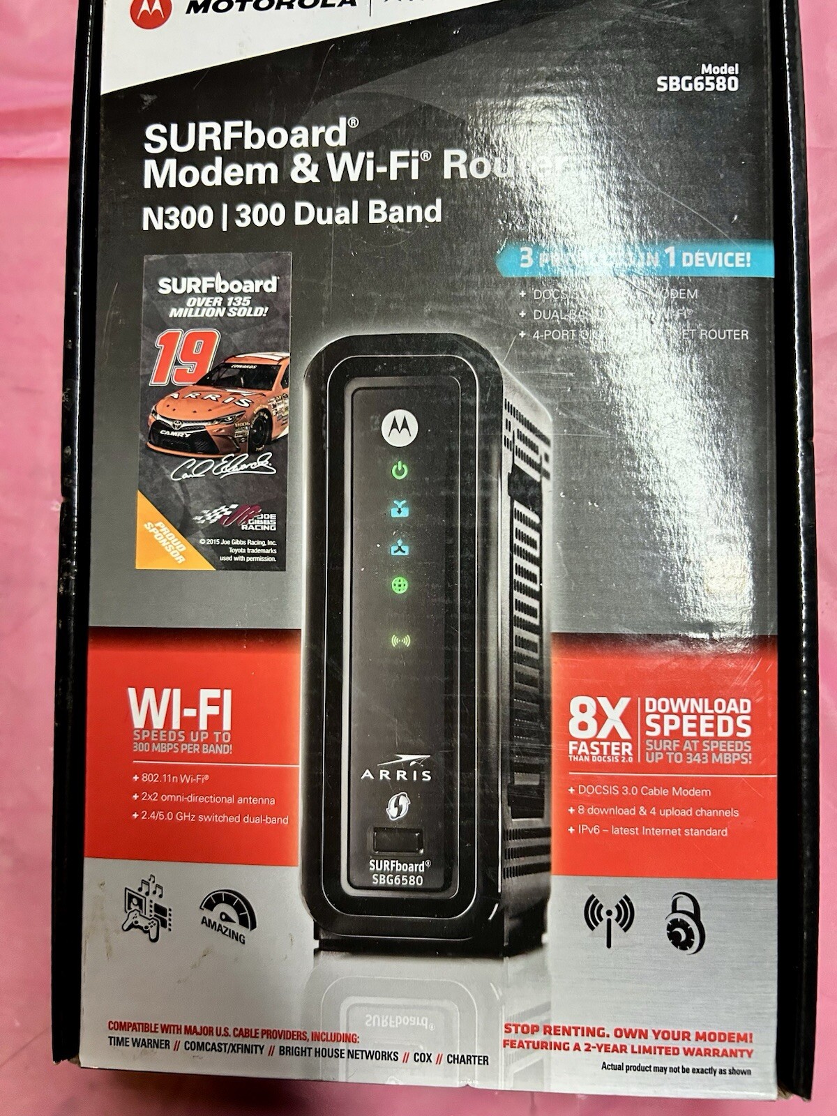 Arris Surfboard Modem WiFi Router N300 SBG6580 Dual Band