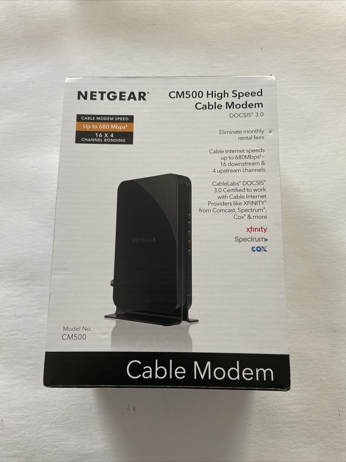 Netgear High Speed Cable Modem (CM500) – Sealed Box/Brand New