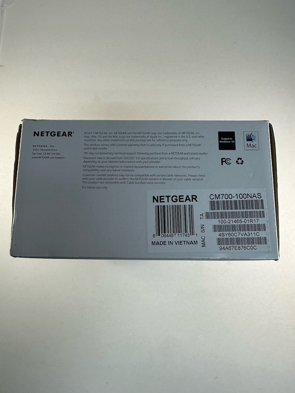 Netgear Cm700 High Speed Cable Modem Up To 1.4 Gbps