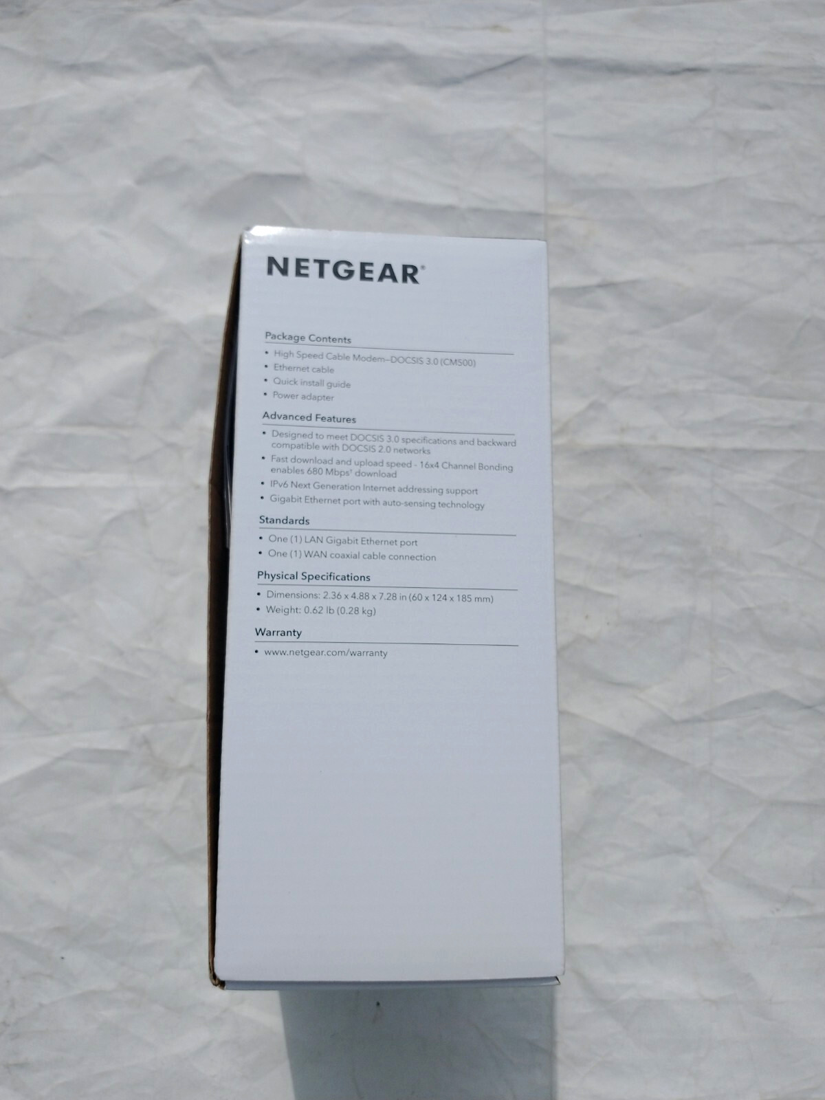 Netgear CM500 High Speed Cable Modem DOCIS 3.0 680 Mbps