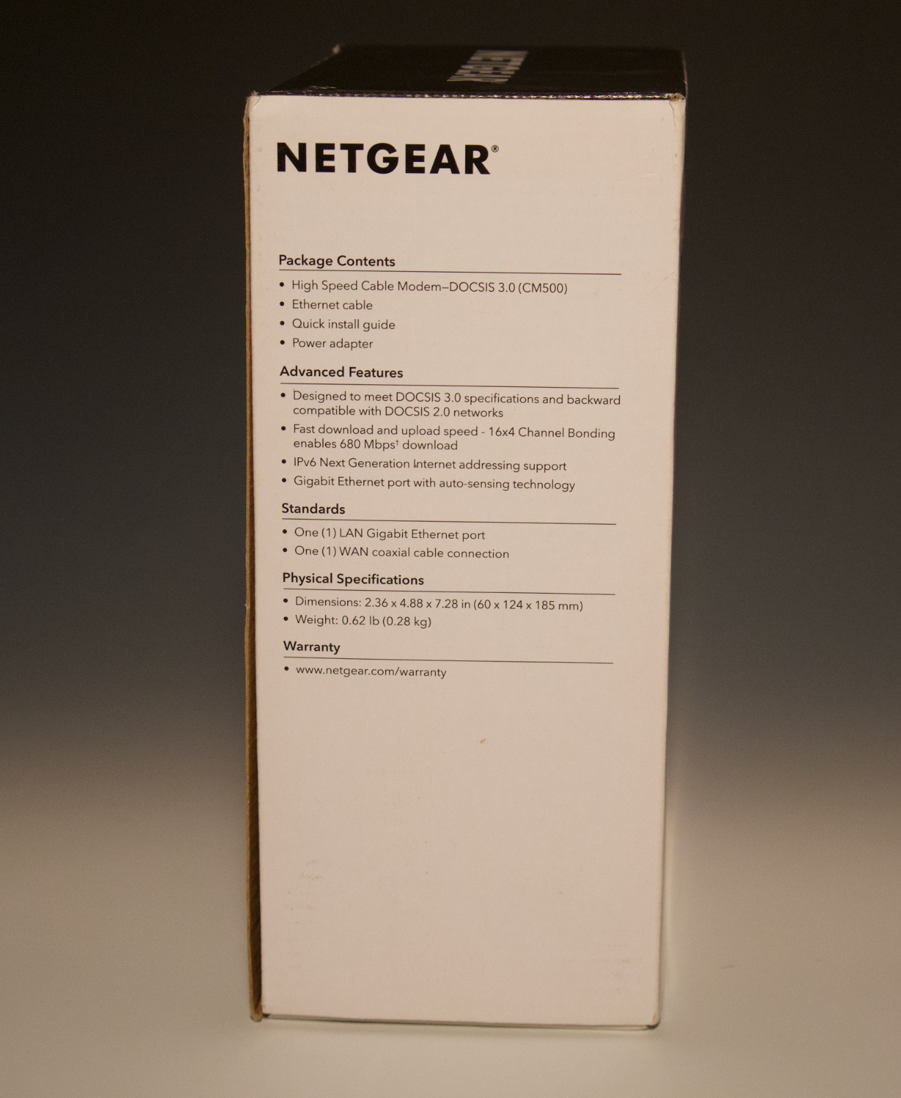 netgear cm500 high speed cable modem