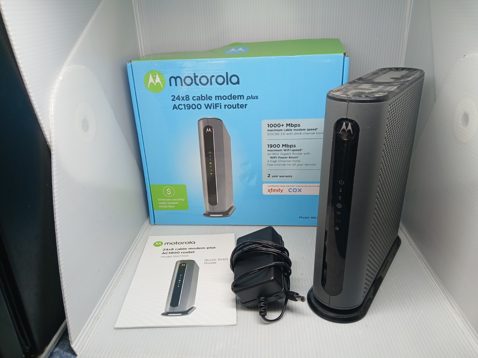 Motorola MG7700 AC1900 Dual-Band DOCSIS 3.0 Cable Modem WiFi Router Tested