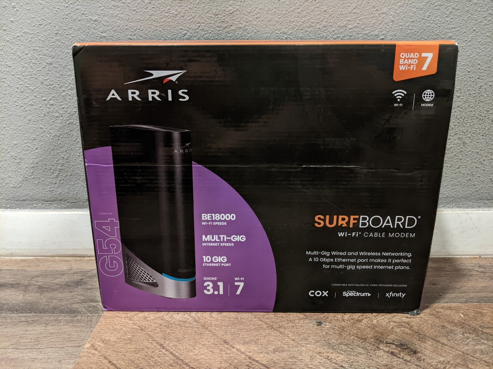 Sealed Arris G54 BE18000 Quad-Band WiFi 7 & DOCSIS 3.1 Multi-Gigabit Cable Modem