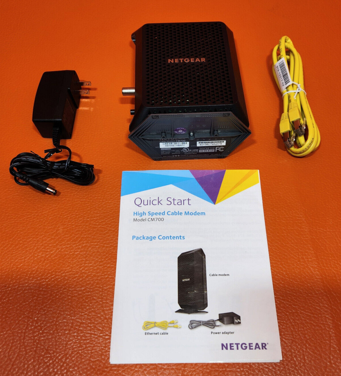 Netgear High Speed Coaxial Cable Modem DOCSIS 3.0 Model CM700-100NAR Refurb Unit
