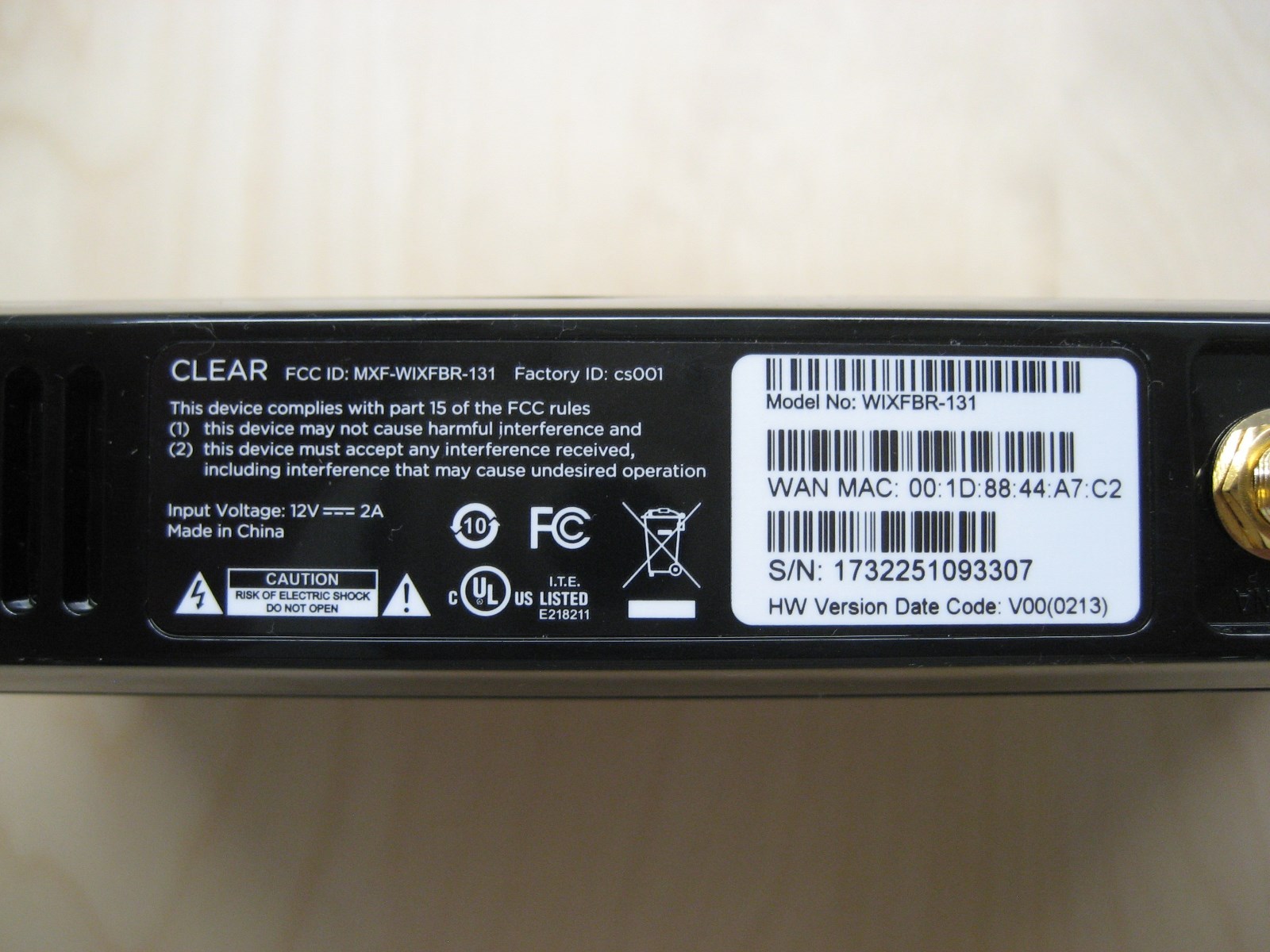 Clear Wireless Modem WIXFBR-131