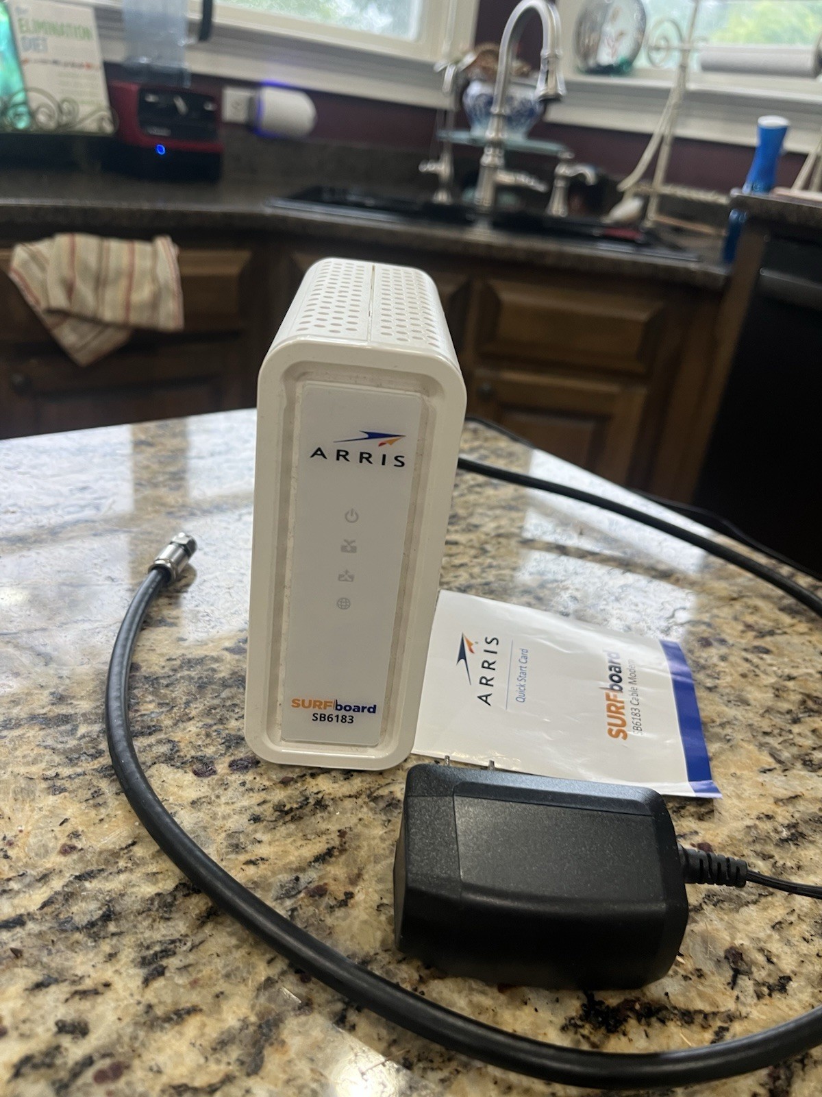 ARRIS SB6183 686 Mbps Cable Modem, White – 592431-003. Perfect Condition.