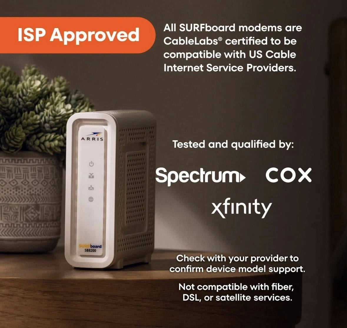 ARRIS SURFboard SB8200 DOCSIS 3.1 1 Gbps Cable Modem
