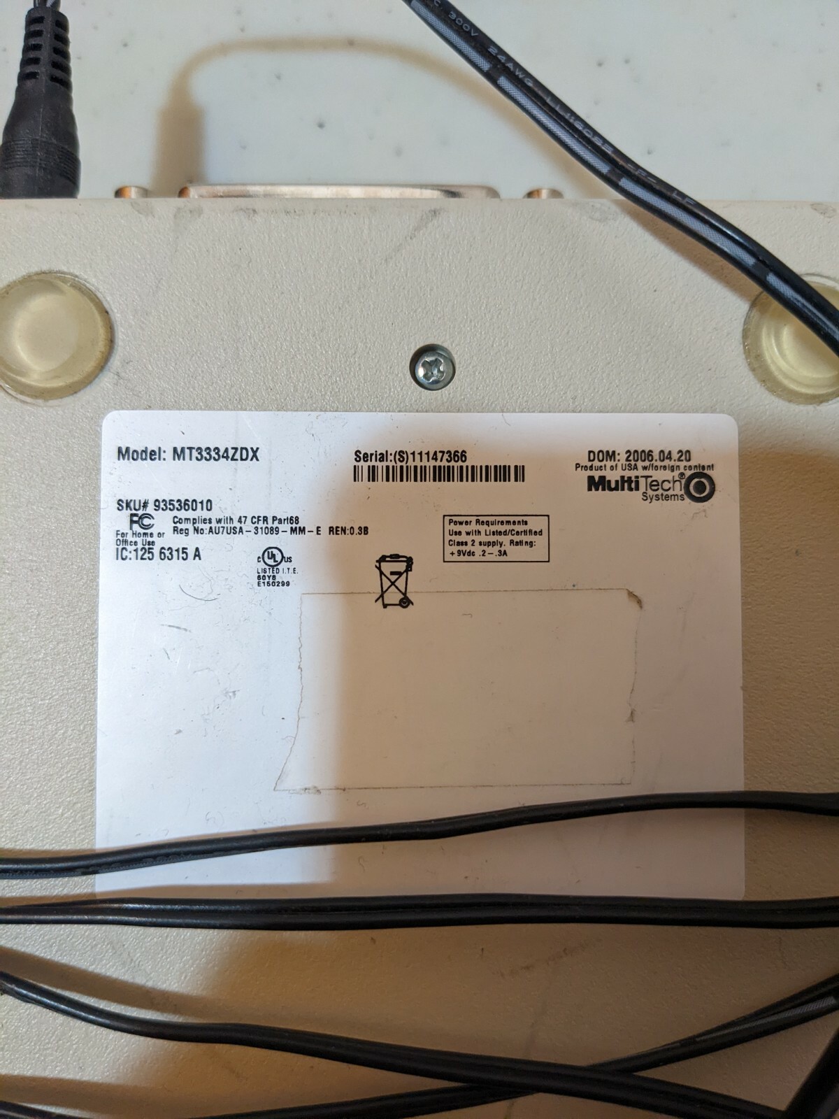 MultiModem II MT3334ZDX 33.6Kbps MultiTech