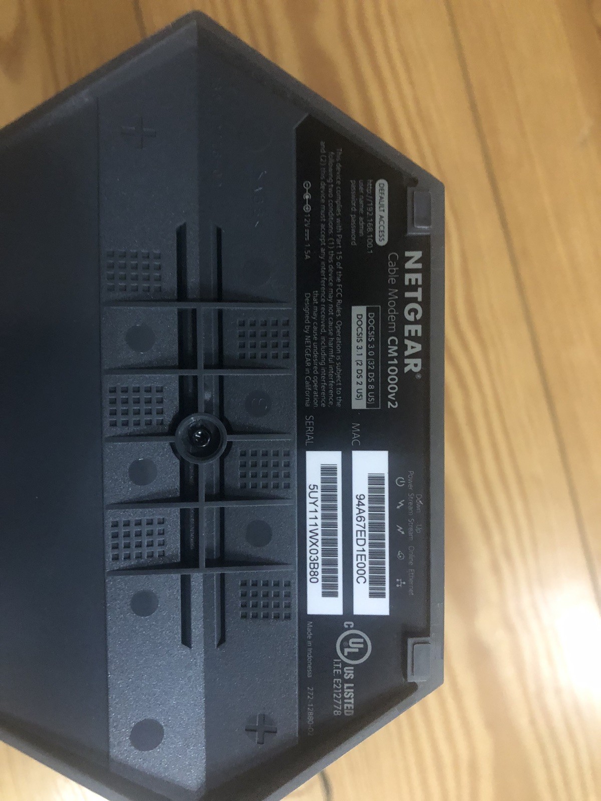 NETGEAR Nighthawk CM1000v2 DOCSIS 3.1 Cable Modem Gigabit Black