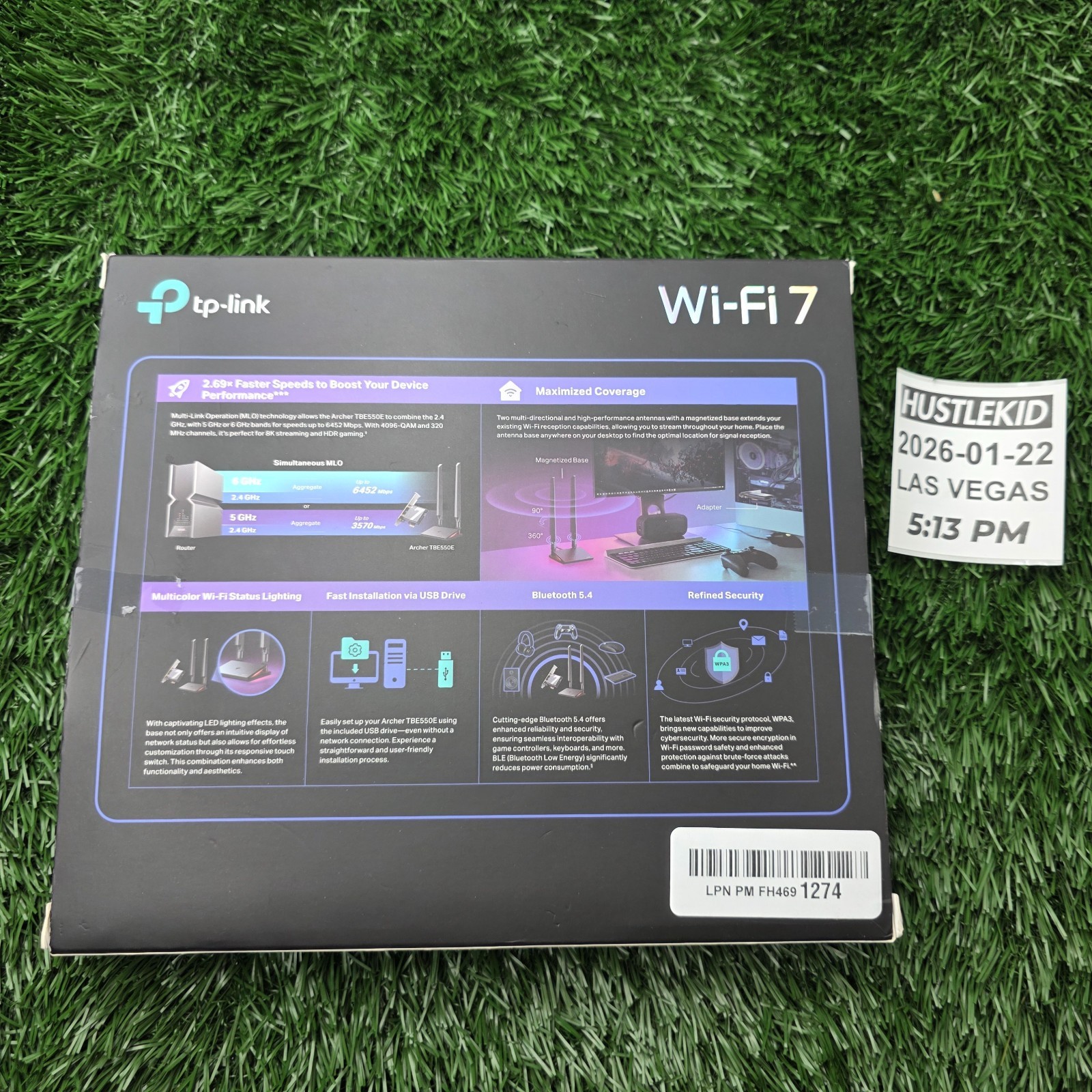 TP Link BE9300 WiFi 7 Bluetooth PCIe Adapter Tri-Band Bluetooth 5.4 TBE550E🔥