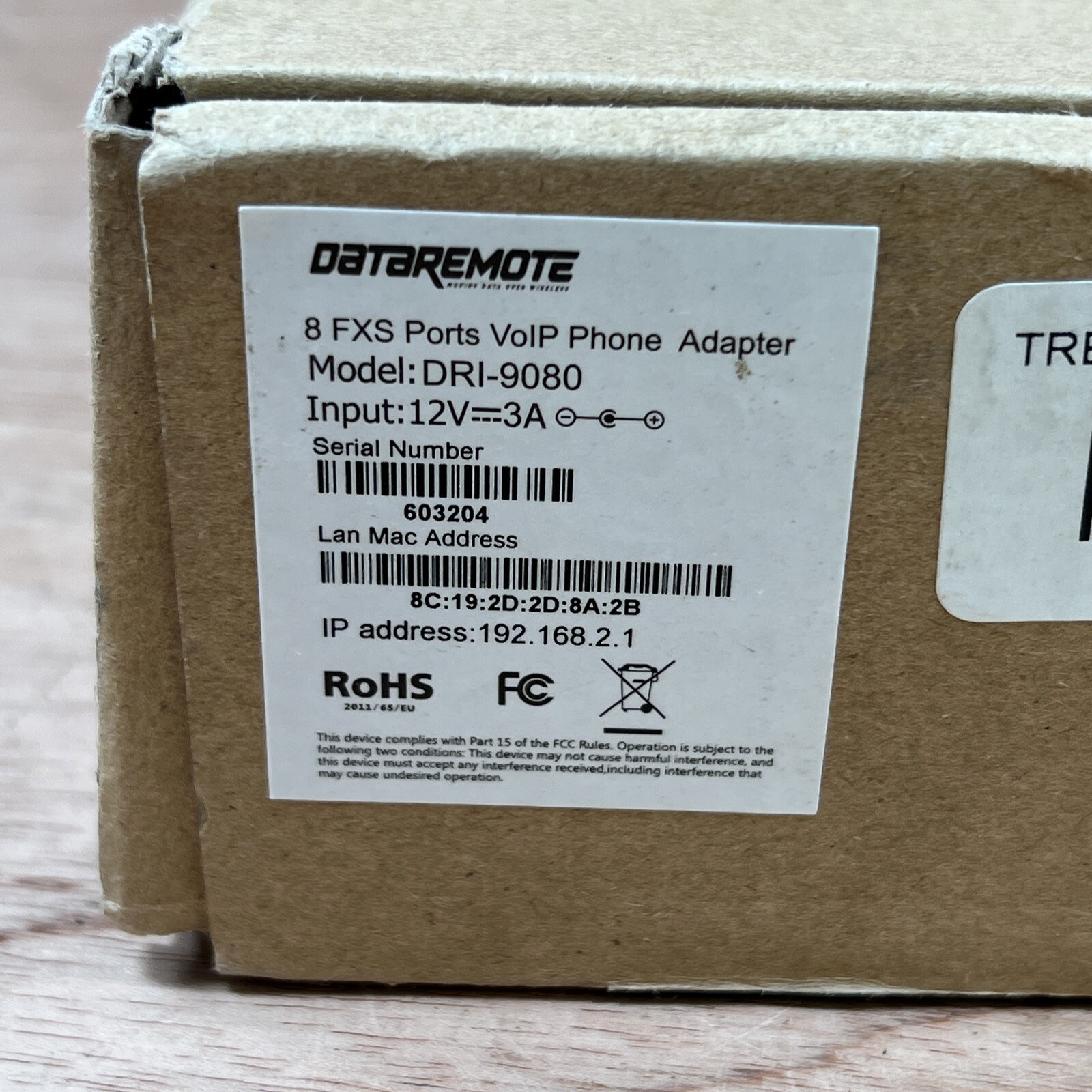 DATAREMOTE DRI-9080 8 FXS Ports VOIP Phone Adapter New in Box