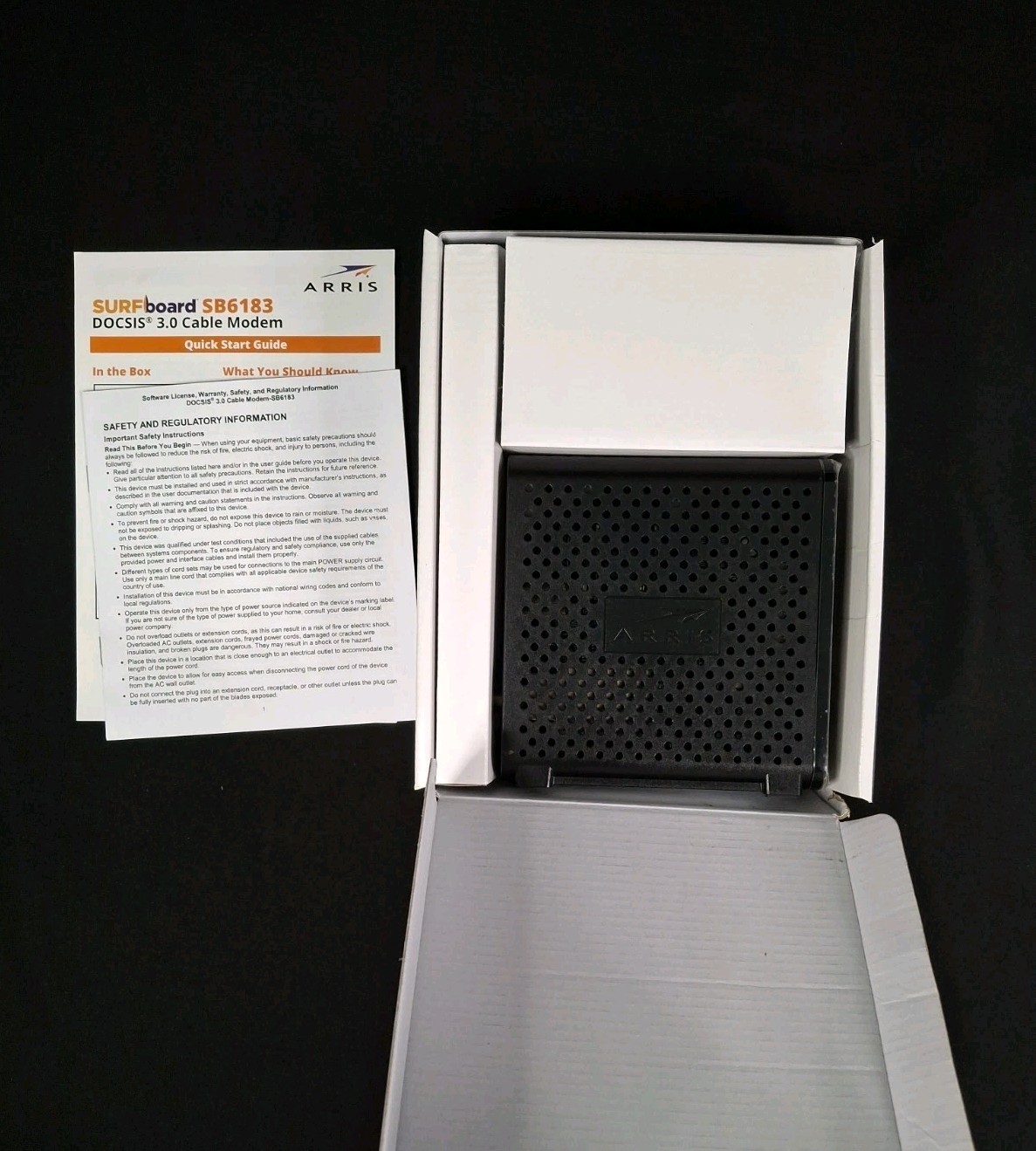 Arris Surfboard SB6183 Cable Modem 686 mbps Internet Xfinity 16×4 Docsis 3.0