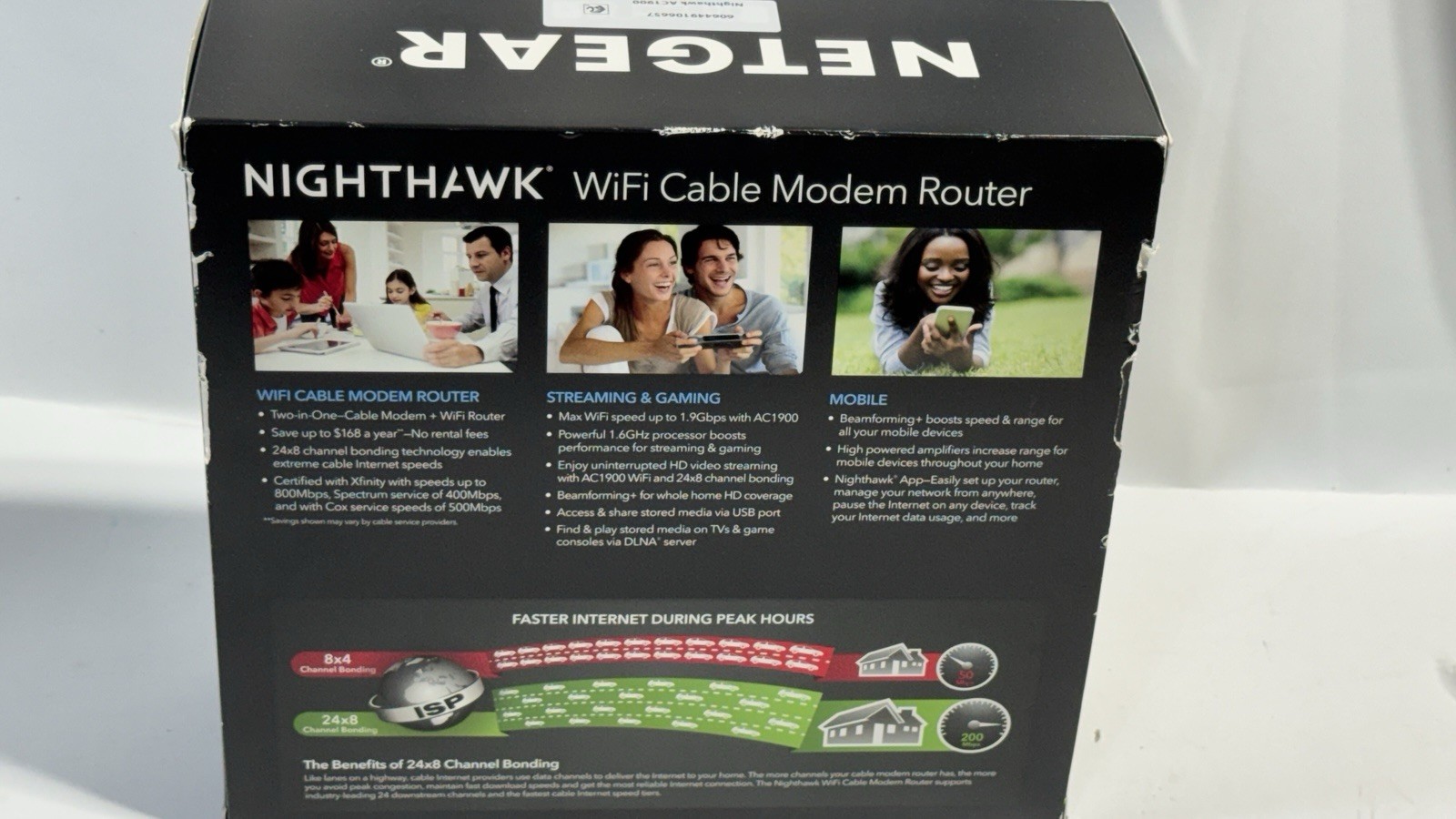 Netgear Nighthawk AC1900 WiFi Cable Modem Router