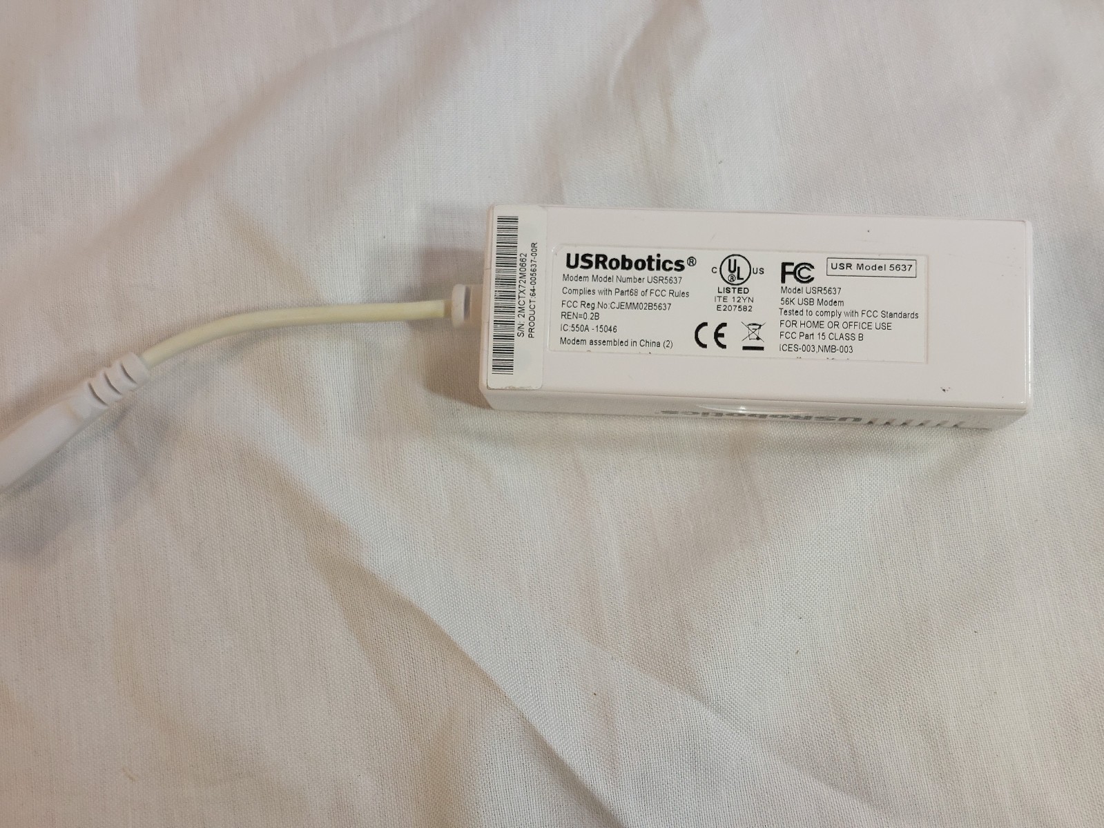 USRobotics USB 56K Modem / Model Number 5637 🔥