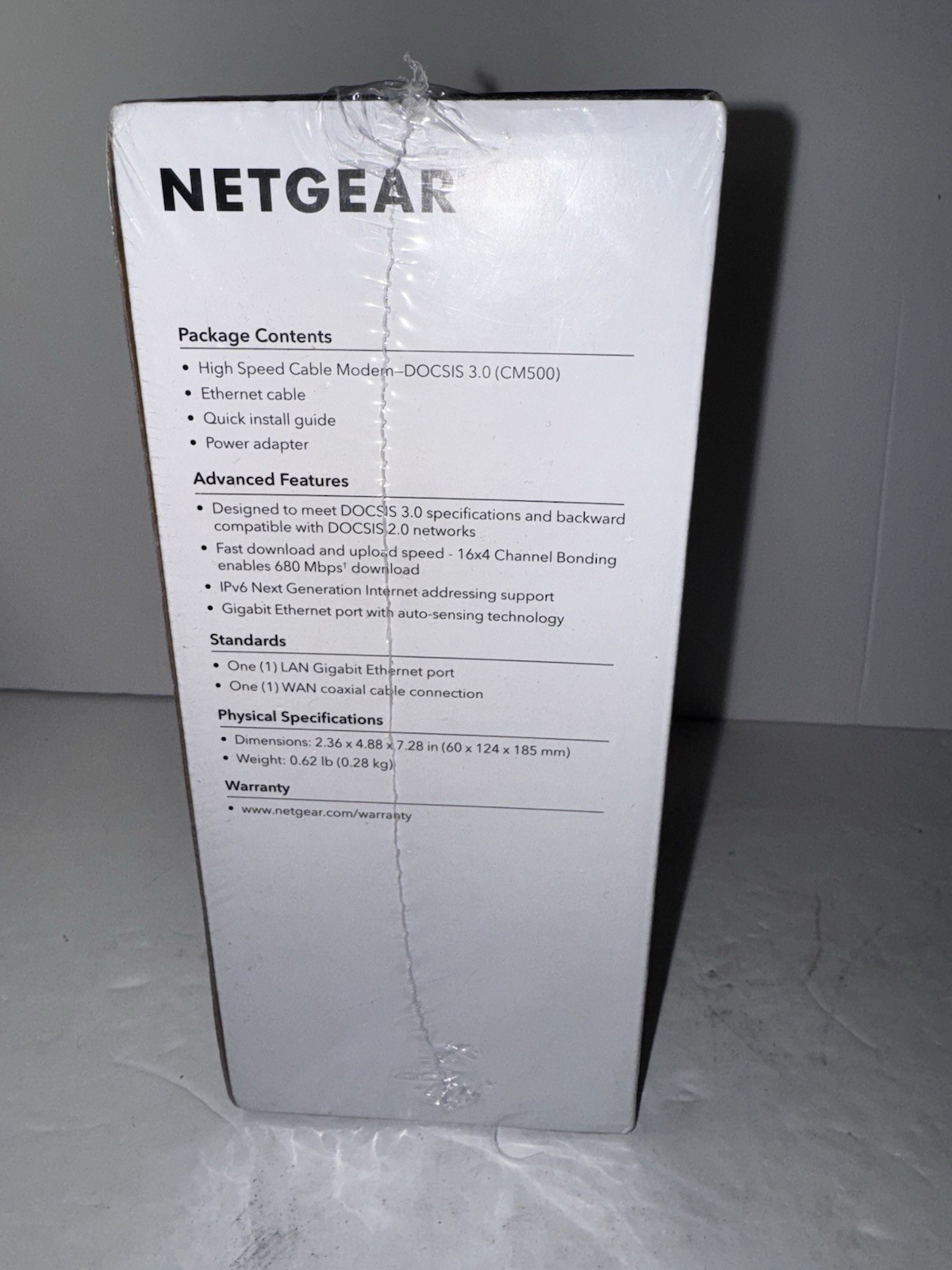 NETGEAR CM500 (CM500100NAS) 680 Mbps – Black