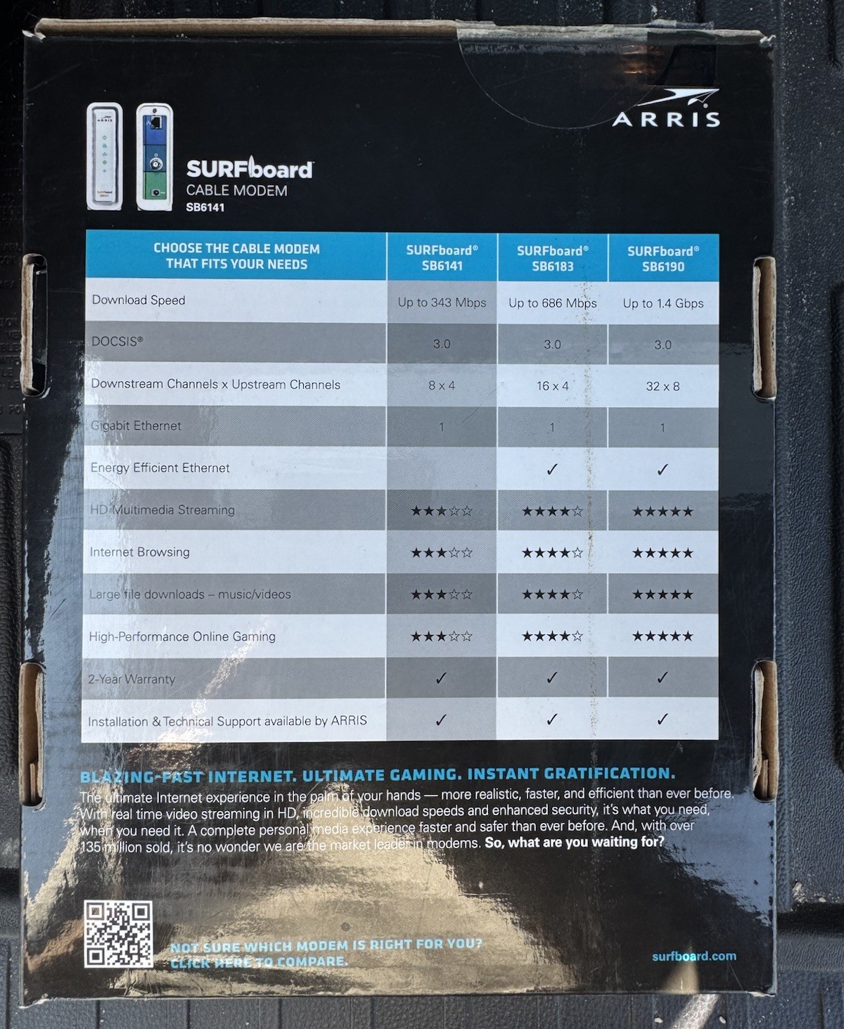 NEW ARRIS SURFboard SB6141 Docsis 3.0 Cable Modem Fast ship