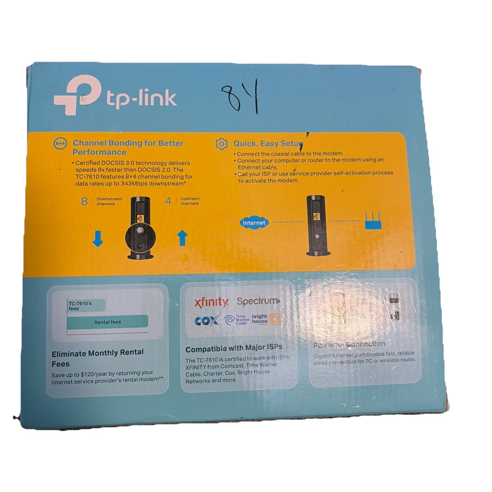 TP-Link TC-7610 DOCSIS 3.0 (8x) Cable Modem