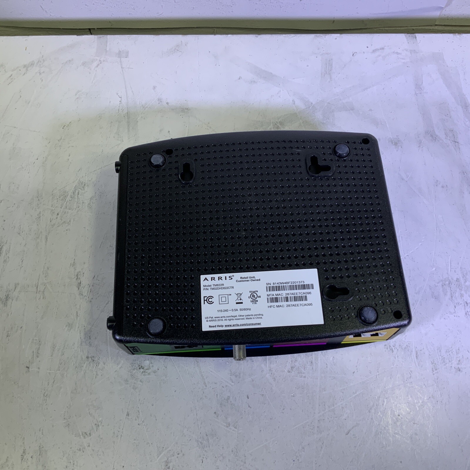 ARRIS TM822R Internet & Voice DOCSIS 3.0 Modem – NG F4B