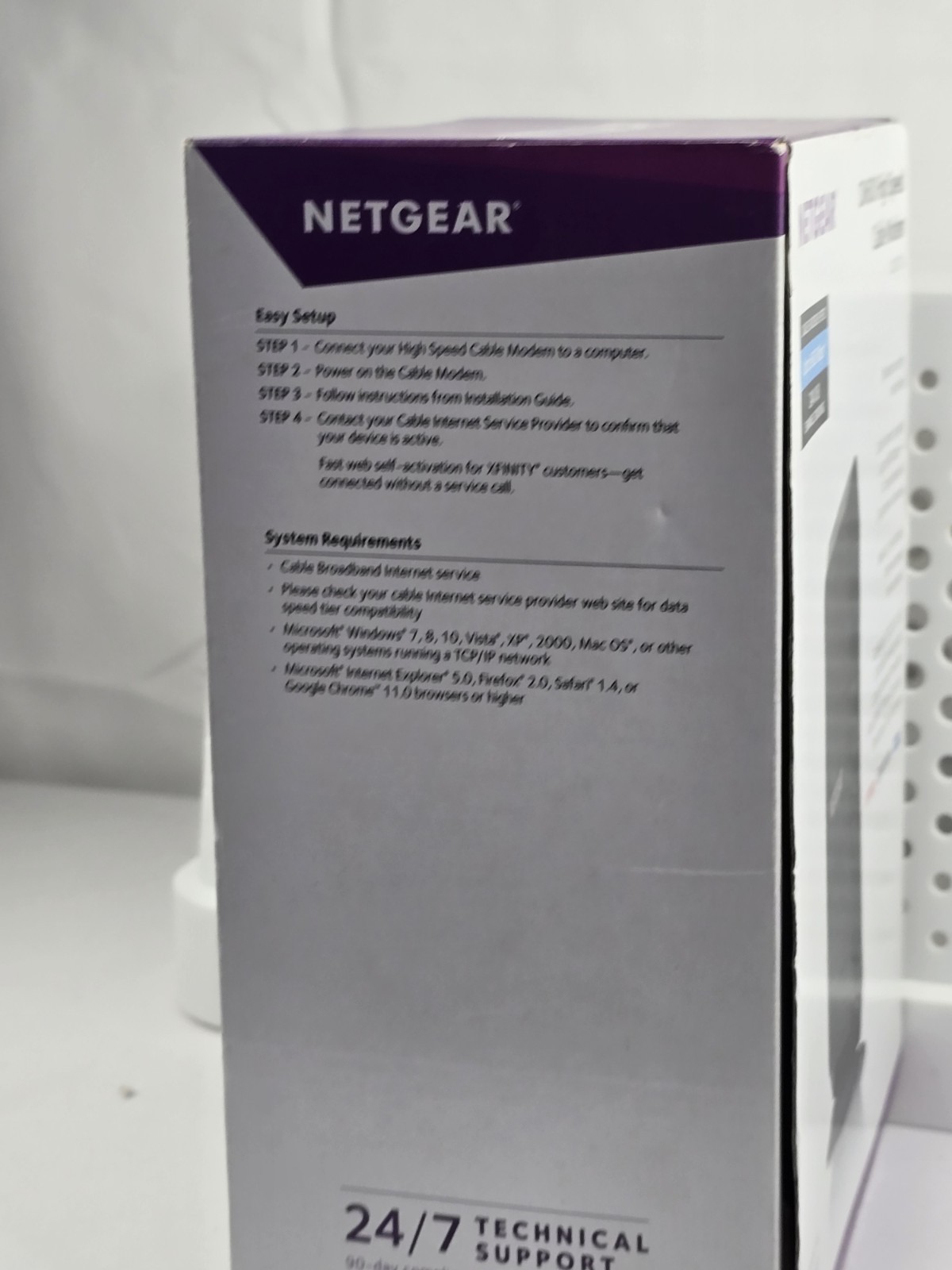 Netgear CM600 Docsis 3.0 Cable Modem. Max Download Speeds Of 960mbps.