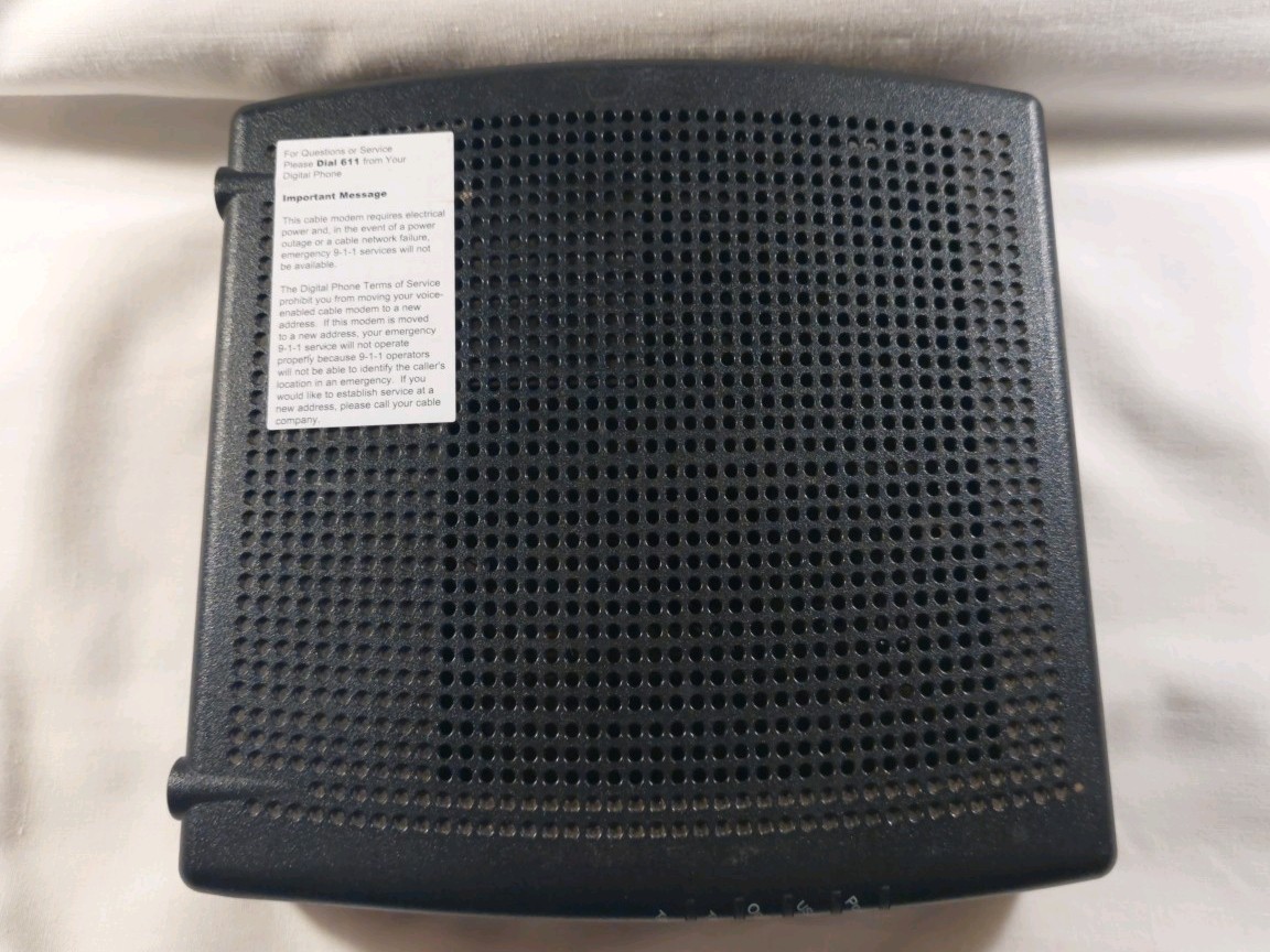 Arris Model TM1602A Cable Modem with Power Cord Tested Working No Ethernet Cable
