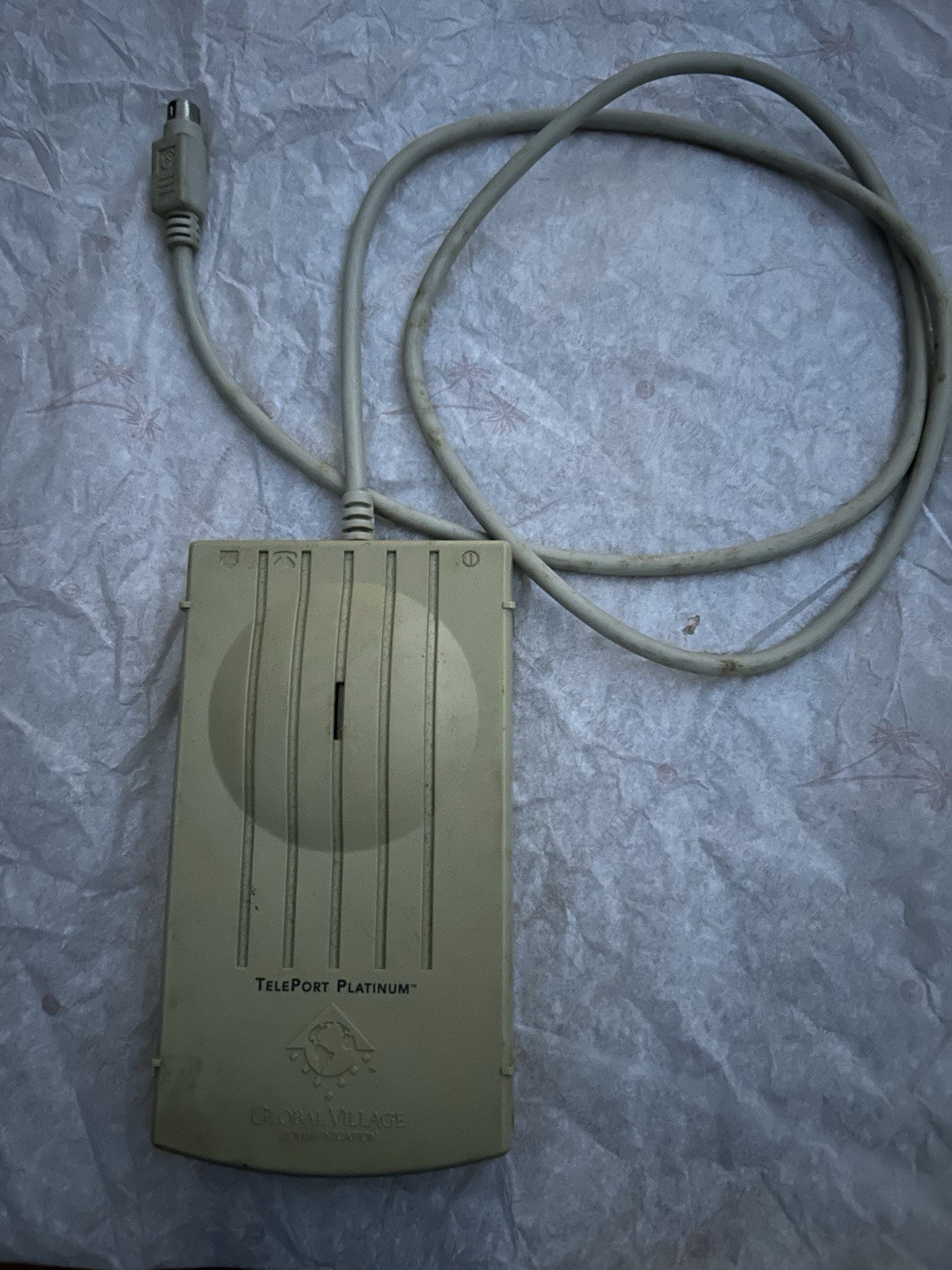 Global Village PL510P TelePort Gold II Modem for Performa Macintosh + adapter