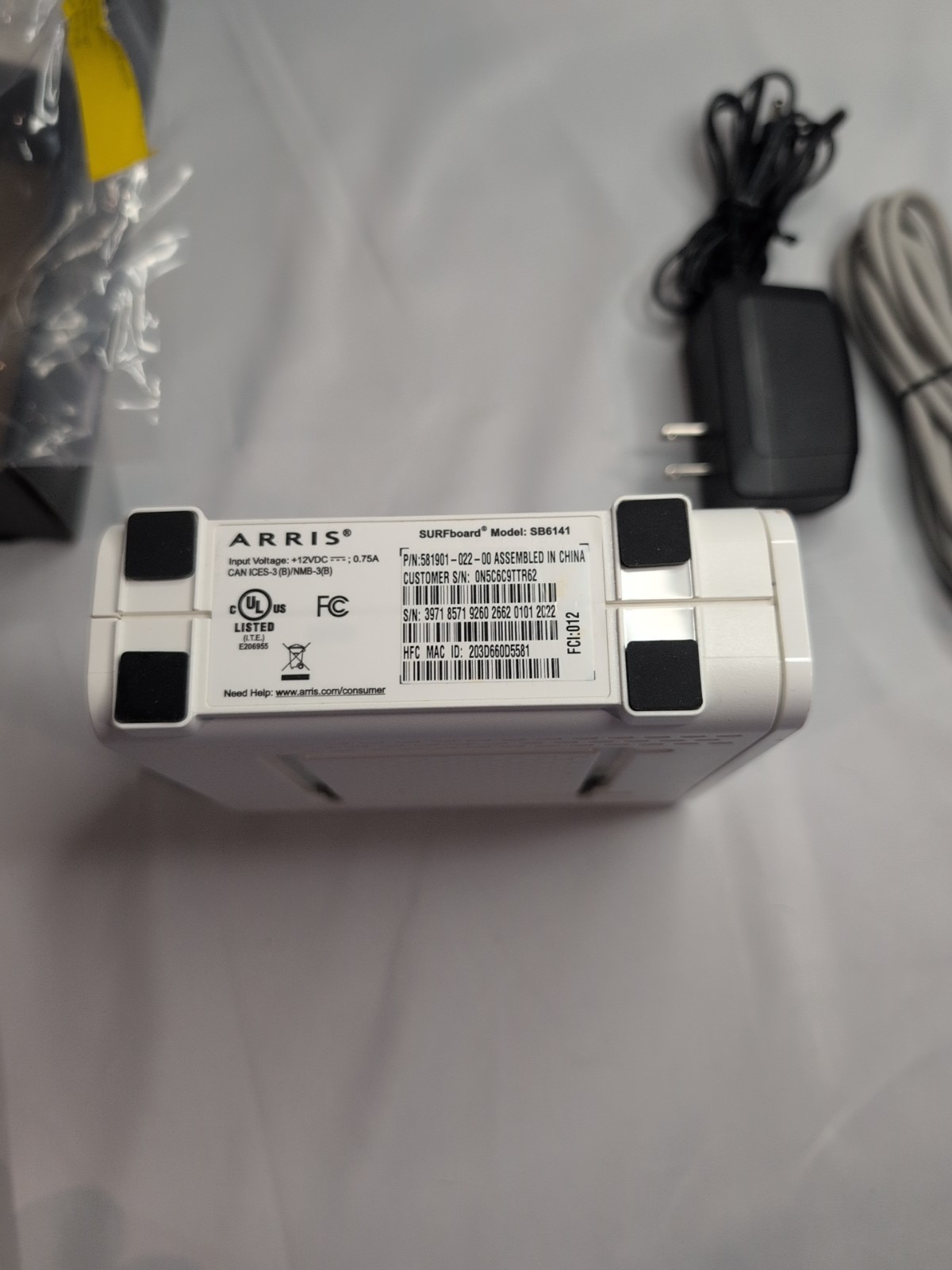 Motorola Arris SURFboard Modem 400 Series SB6141 343 Mbps DOCSIS 3.0 Ethernet