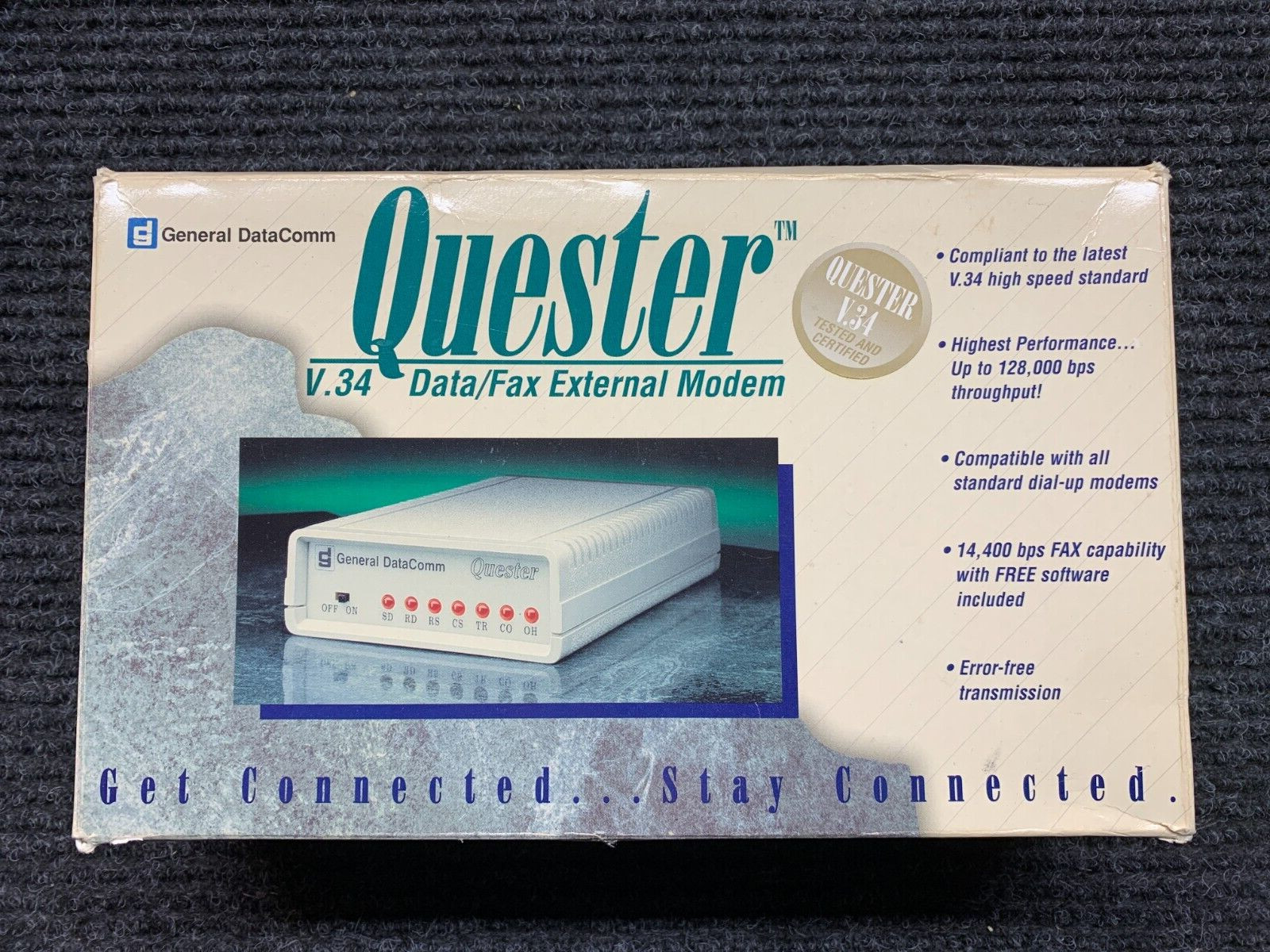 General DataComm Quester v.34 Data/Fax External Modem – Tested