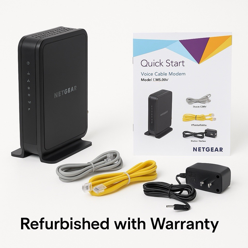 Netgear CM500V Voice Cable Modem DOCSIS 3.0 – Refurbished/new Unused