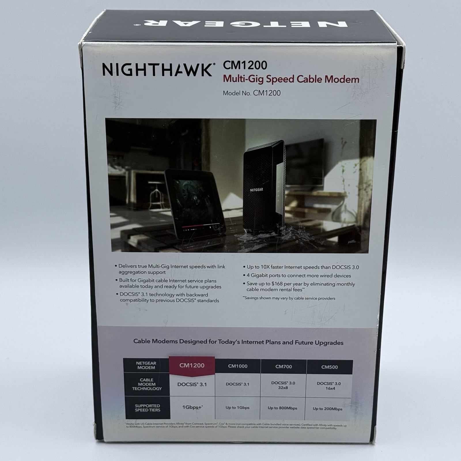 NETGEAR Nighthawk CM1200 DOCSIS 3.1 Multi-Gig Internet Speed Cable Modem