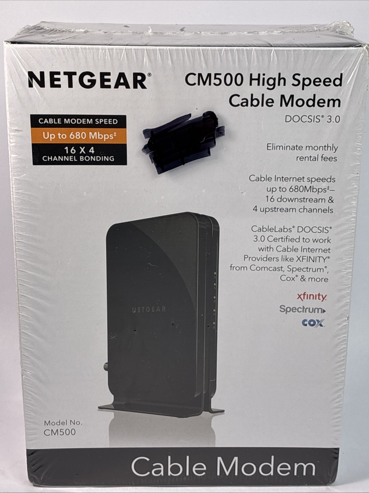 NETGEAR CM500 680 Mbps – Black Cable Modem