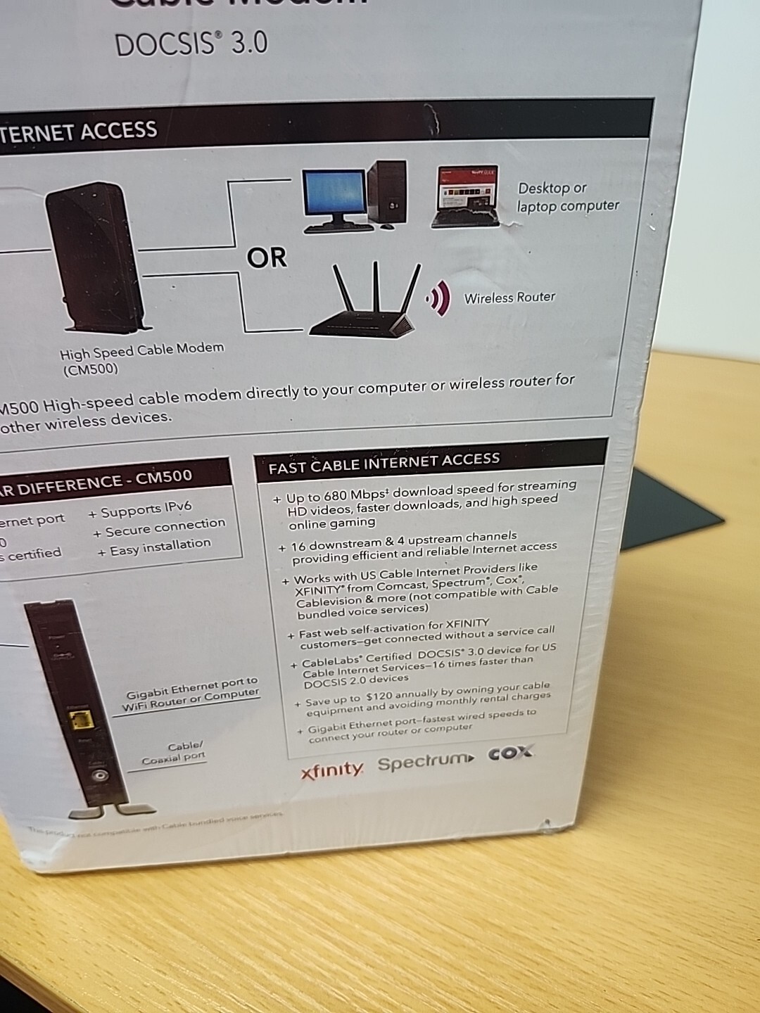 NETGEAR CM500 (CM500100NAS) 680 Mbps – Black
