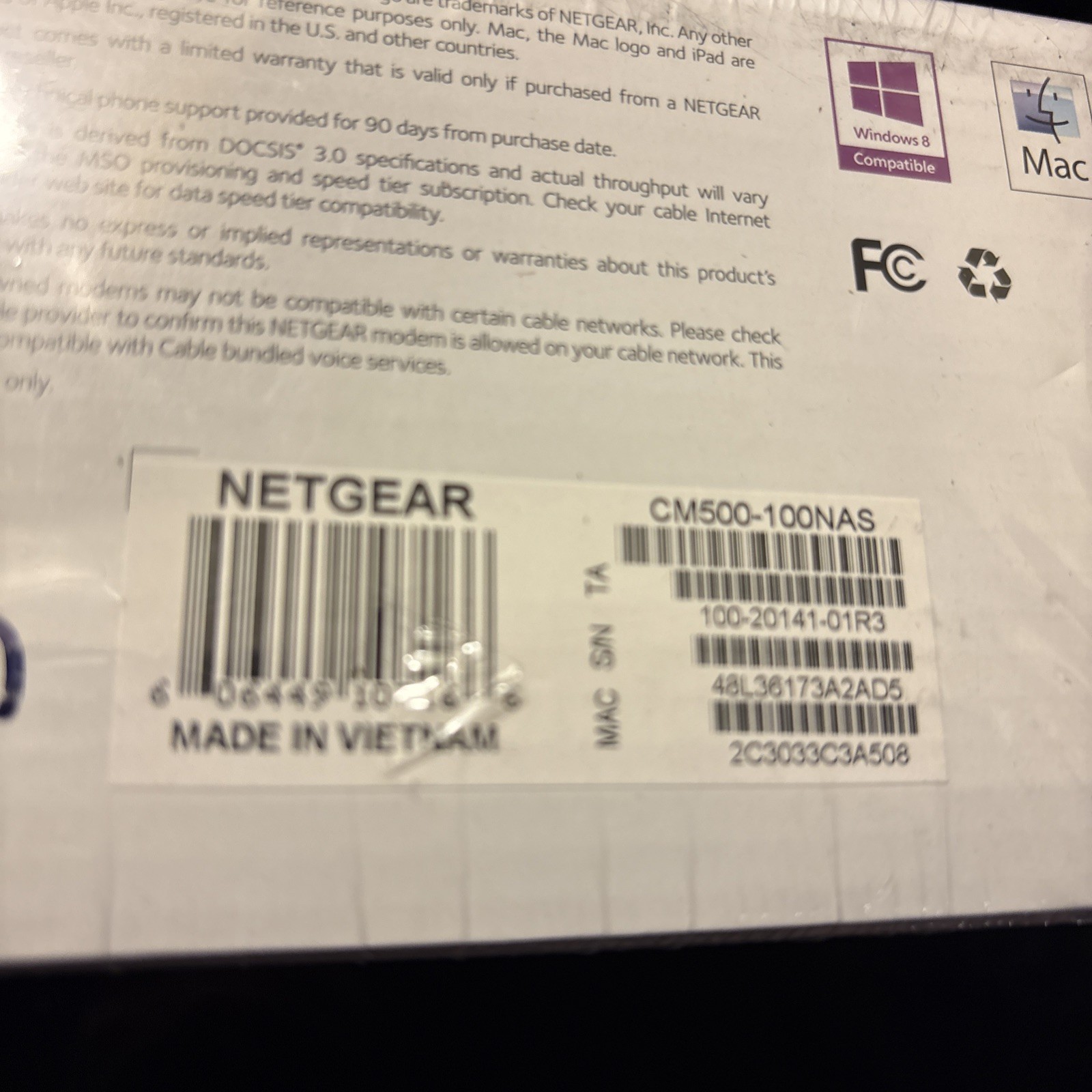NETGEAR CM500 (CM500100NAS) 680 Mbps – Black