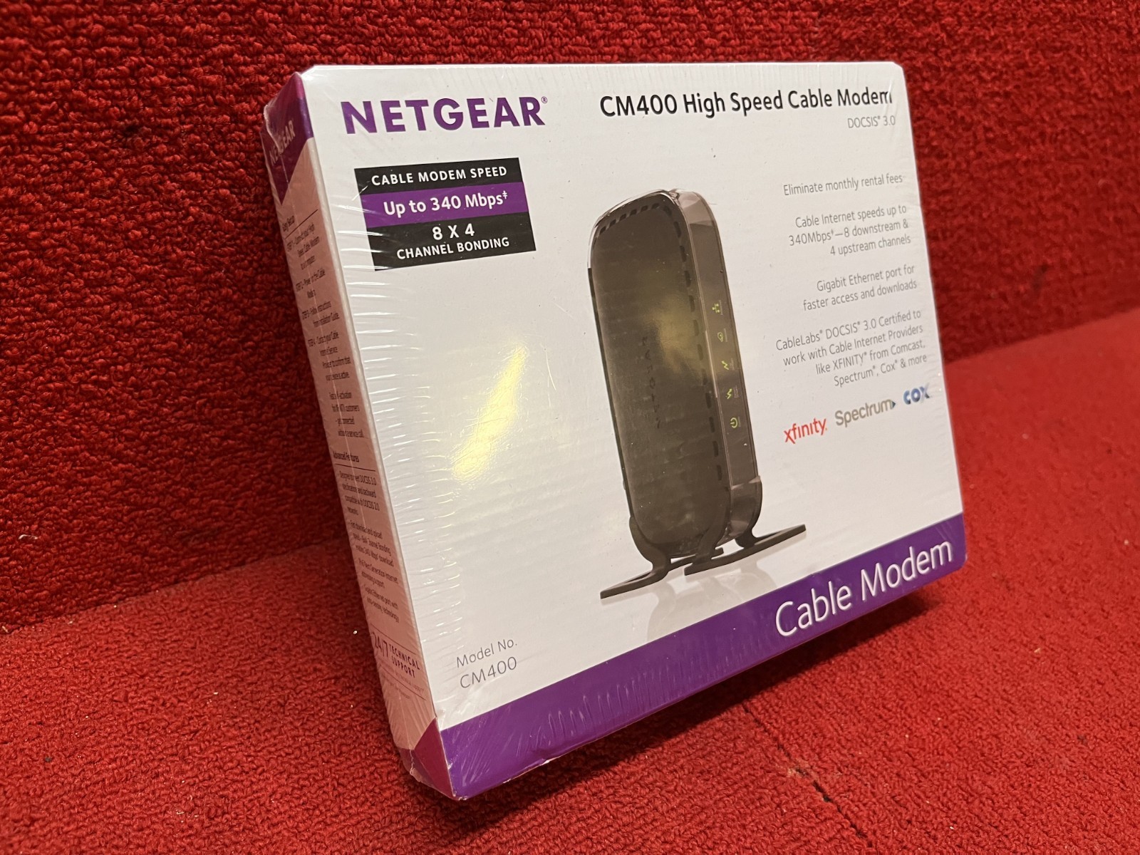 NIB Sealed NETGEAR High Speed Cable Modem DOCSIS 3.0 340MBPS #CM400 Good Cond