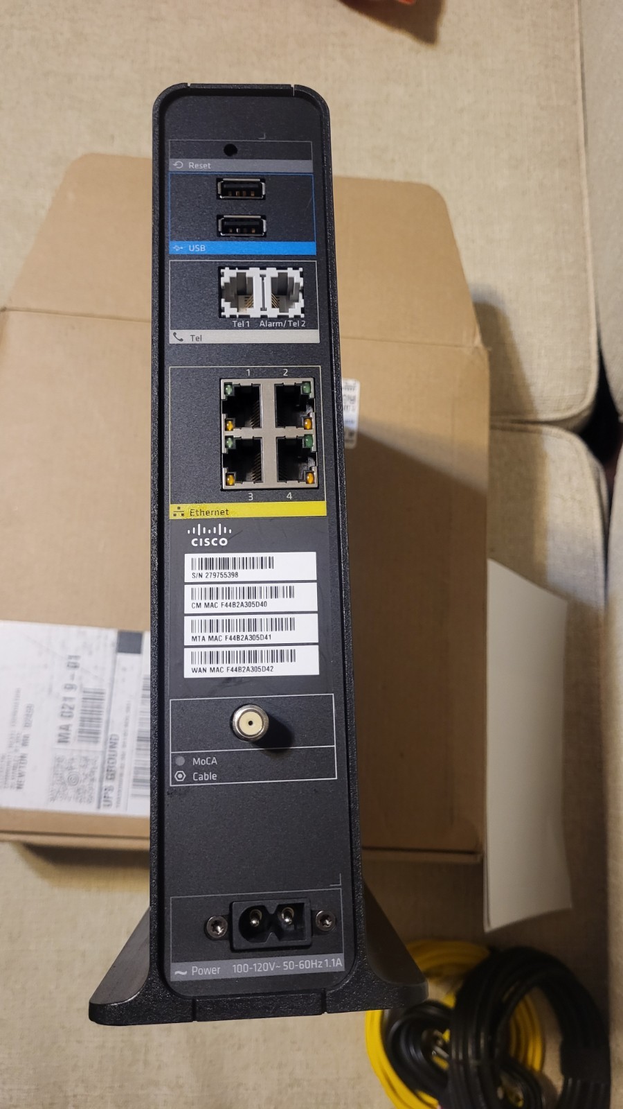 COMCAST Business Modem Router BWG DPC3941B Dual Band WiFi