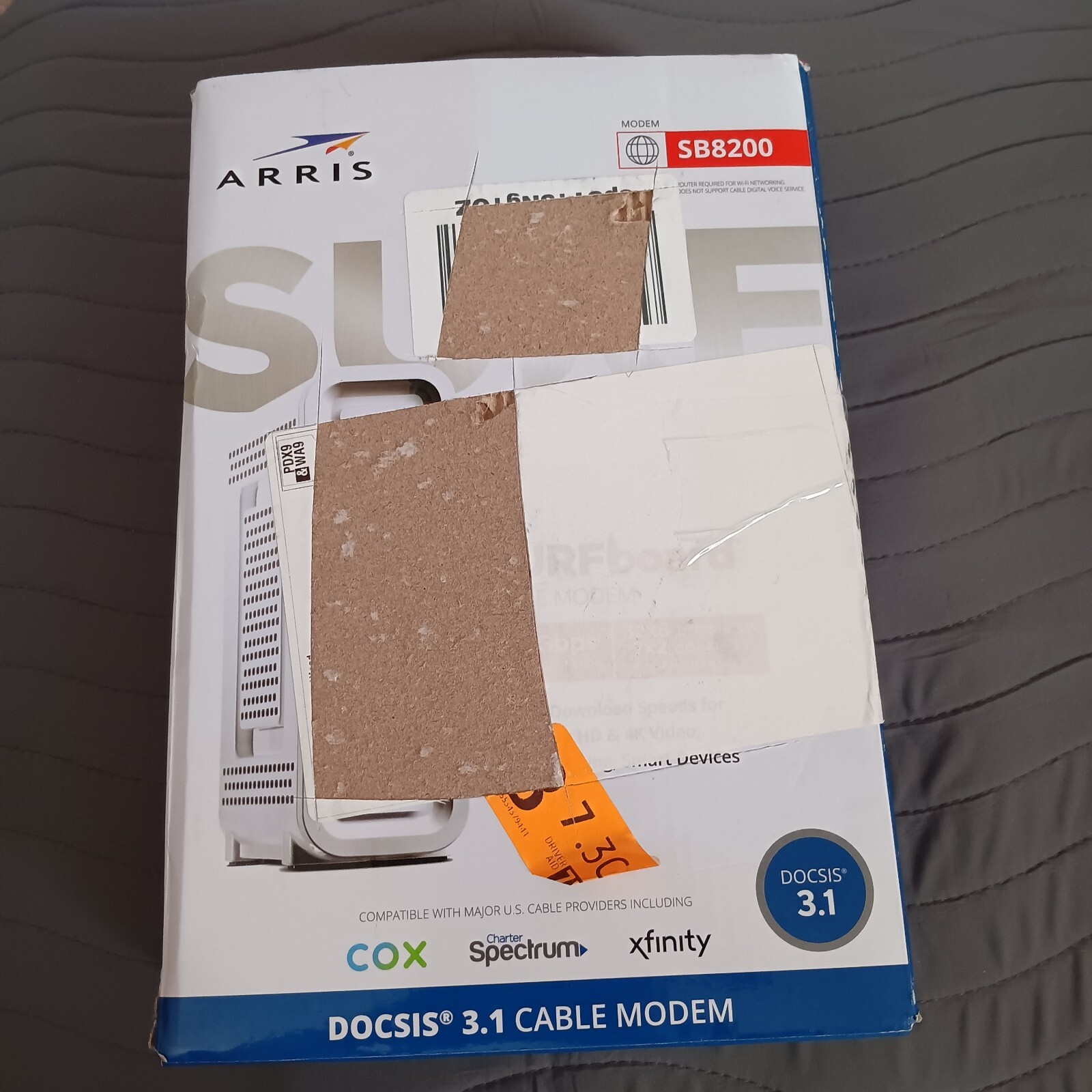 Arris Surfboard Cable Modem SB8200 Comcast Xfinity, Cox, Charter Spectrum 2Gbps