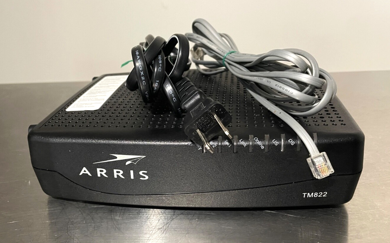 ARRIS TM822G DOCSIS 3.0 VoIP Telephony Modem + Ethernet Cable