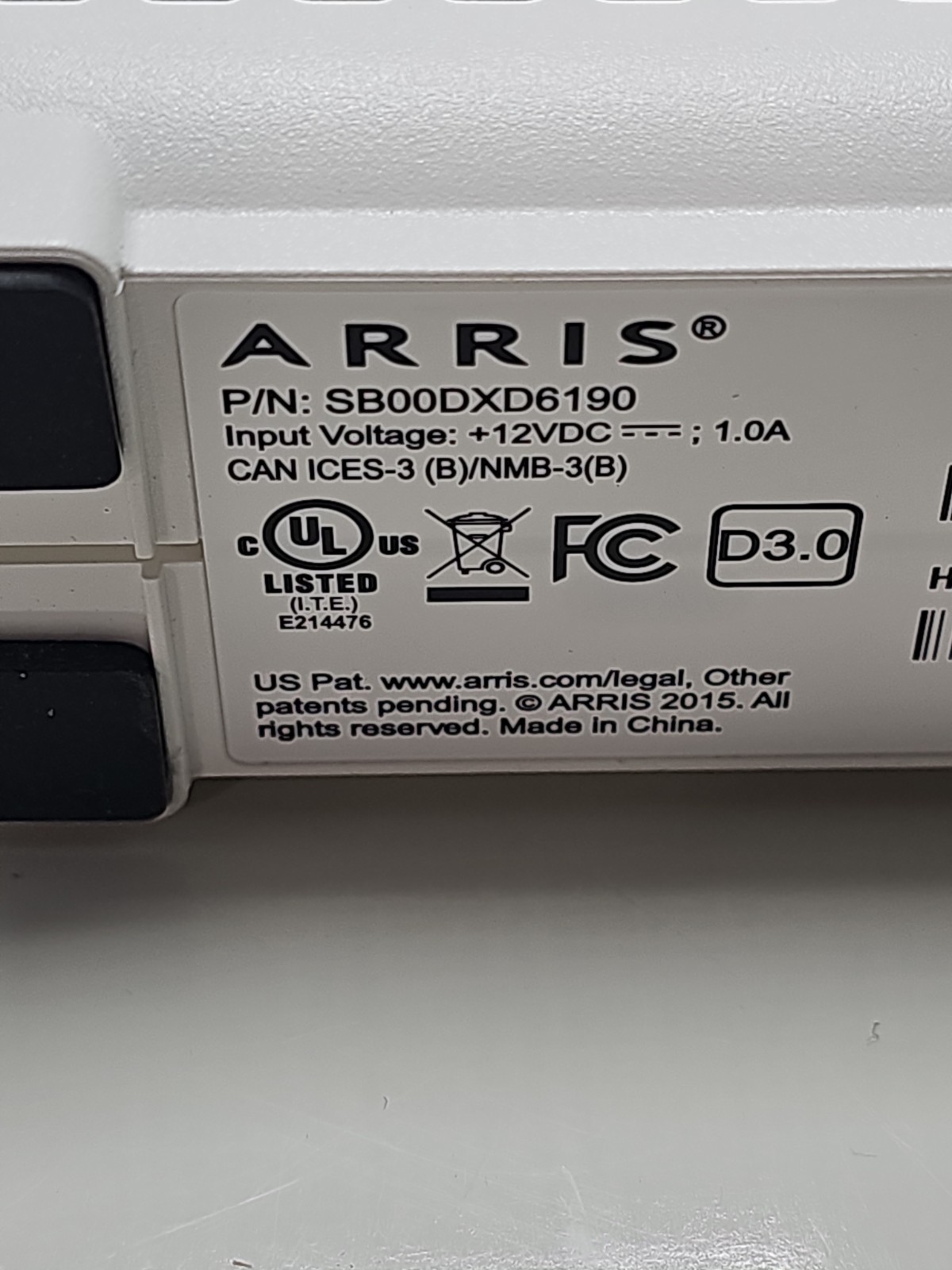 ARRIS Surfboard SB6190 – 32×8 Docsis 3.0 Cable Modem – White