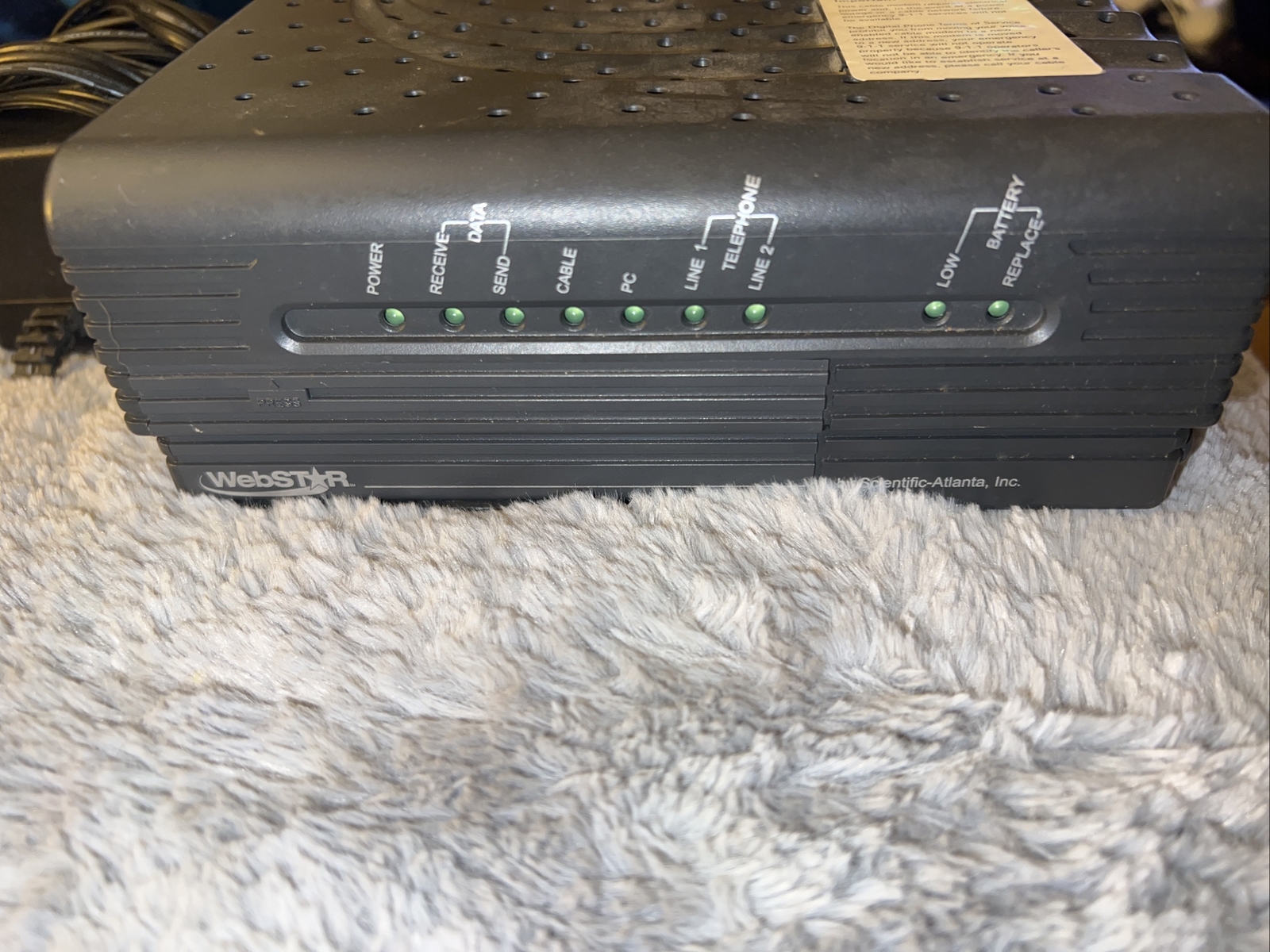 Webstar Cable Modem DPX2203C Scientific Atlanta With cables Internet Power Cord