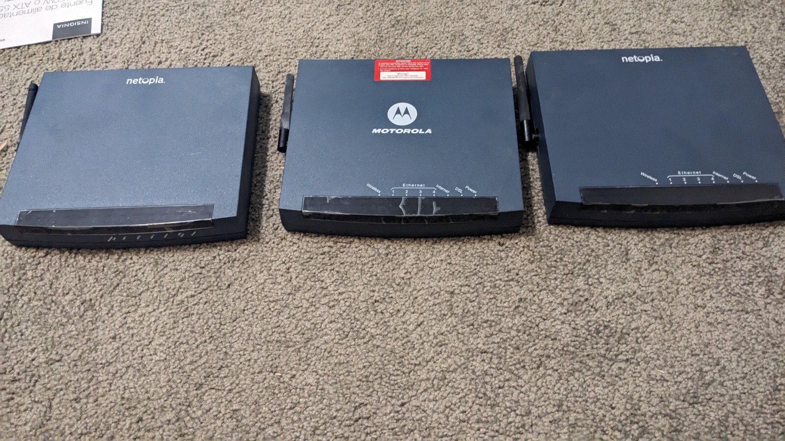 Mixed Lot: (5) DSL Modems from Netopia, Motorola, & Cayman AT&T