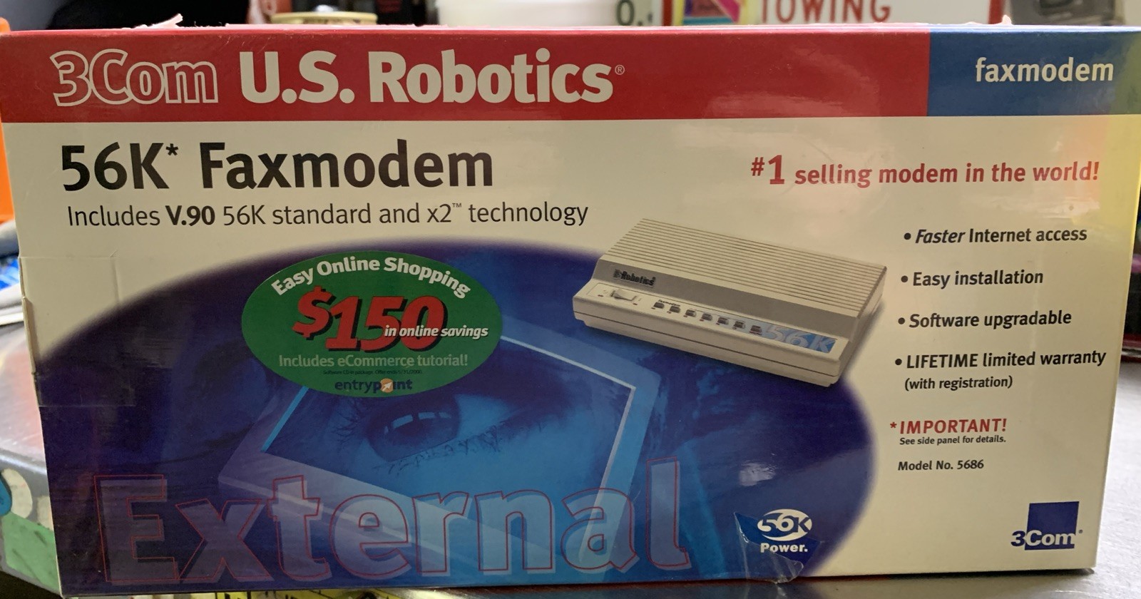 3Com US Robotics 56k Fax modem Model 5686 NEW! SEALED IN BOX