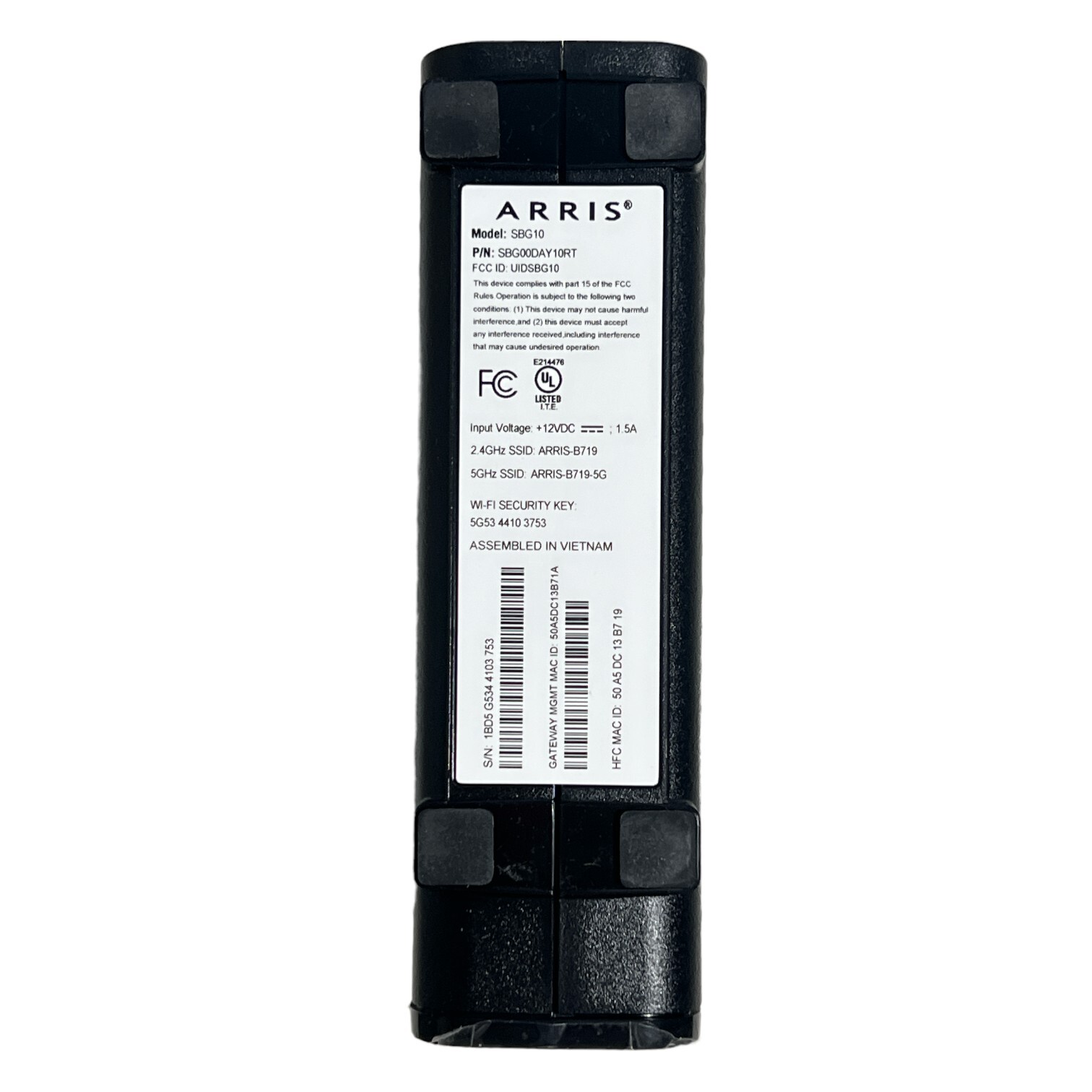 ARRIS SURFboard SBG10 AC1600 Wi-Fi Cable Modem Router DOCSIS 3.0 – Open Box