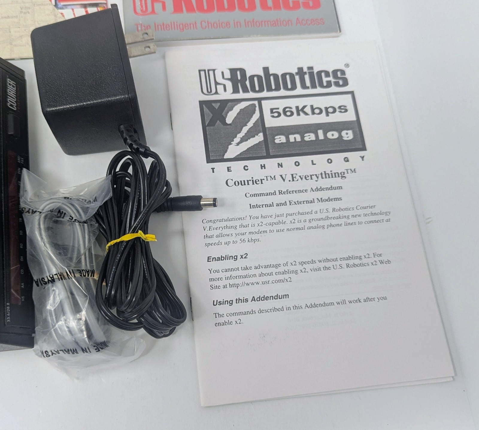 US Robotics Courier V Everything Modem 33.6 Kbps 2X Upgradable – New Open Box!