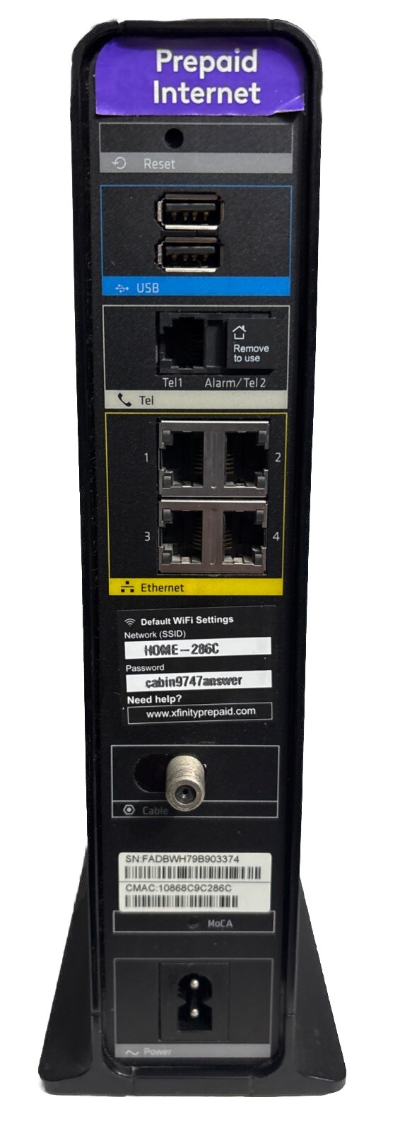 Xfinity Arris TG1682G Dual Band Wireless 802.11ac Cable Modem and Wi-Fi Router