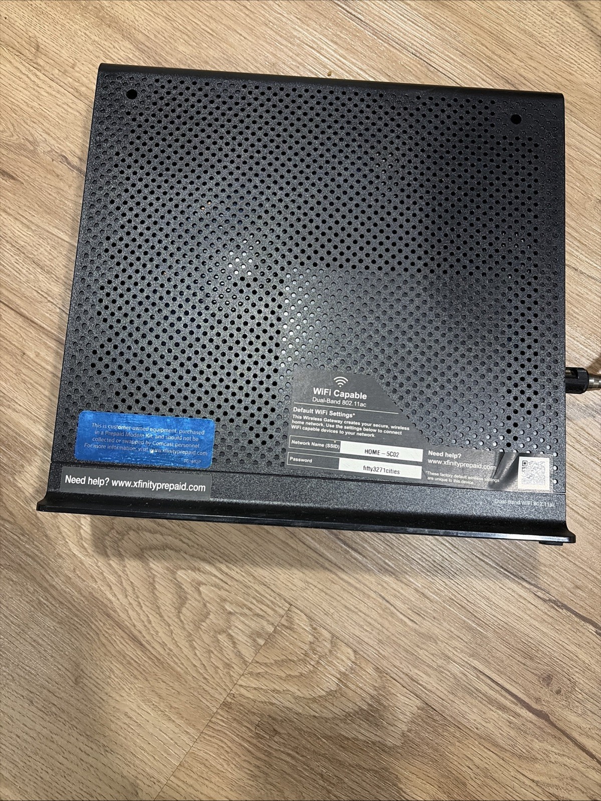 Xfinity Arris TG1682G Dual Band Wireless 802.11ac Cable Modem Router