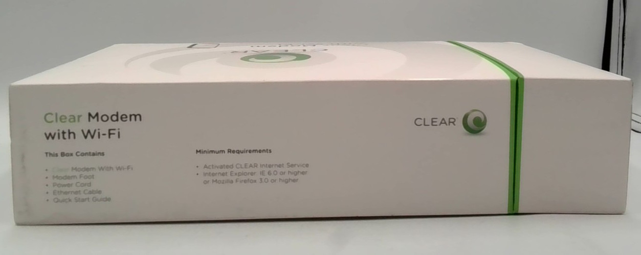 Clear WIXFBR-117 White/Black Ethernet Port Wireless Home Internet Modem w/ Wi-Fi