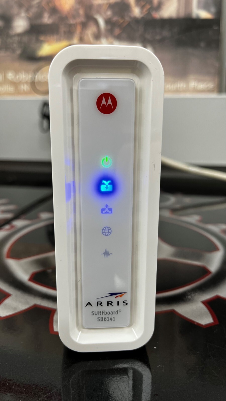 ARRIS SURFboard SB6141 Motorola Surf Board Modem W/Power Cable and 7′ CAT5 Cable