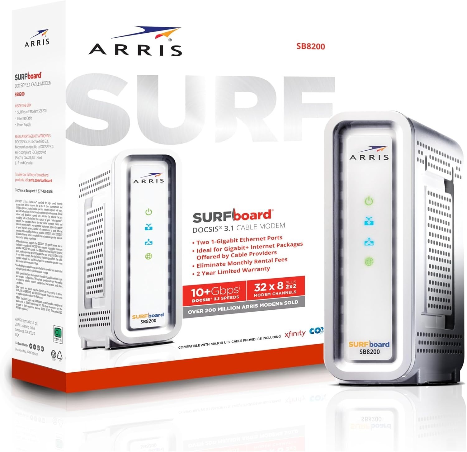 Compact SB8200-RB DOCSIS 3.1 Cable Modem – 1 Gbps for Seamless Online Experience