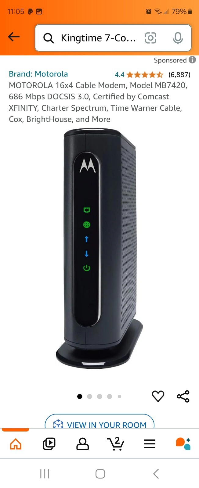 Motorola MB742010 686mbps DOCSIS 3.0 Cable Modem Refurbished