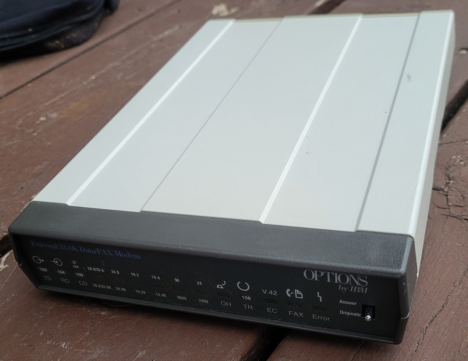 Options by IBM External 33.6K Dial-Up Data Fax Modem MT2834BL *NO* Power Supply