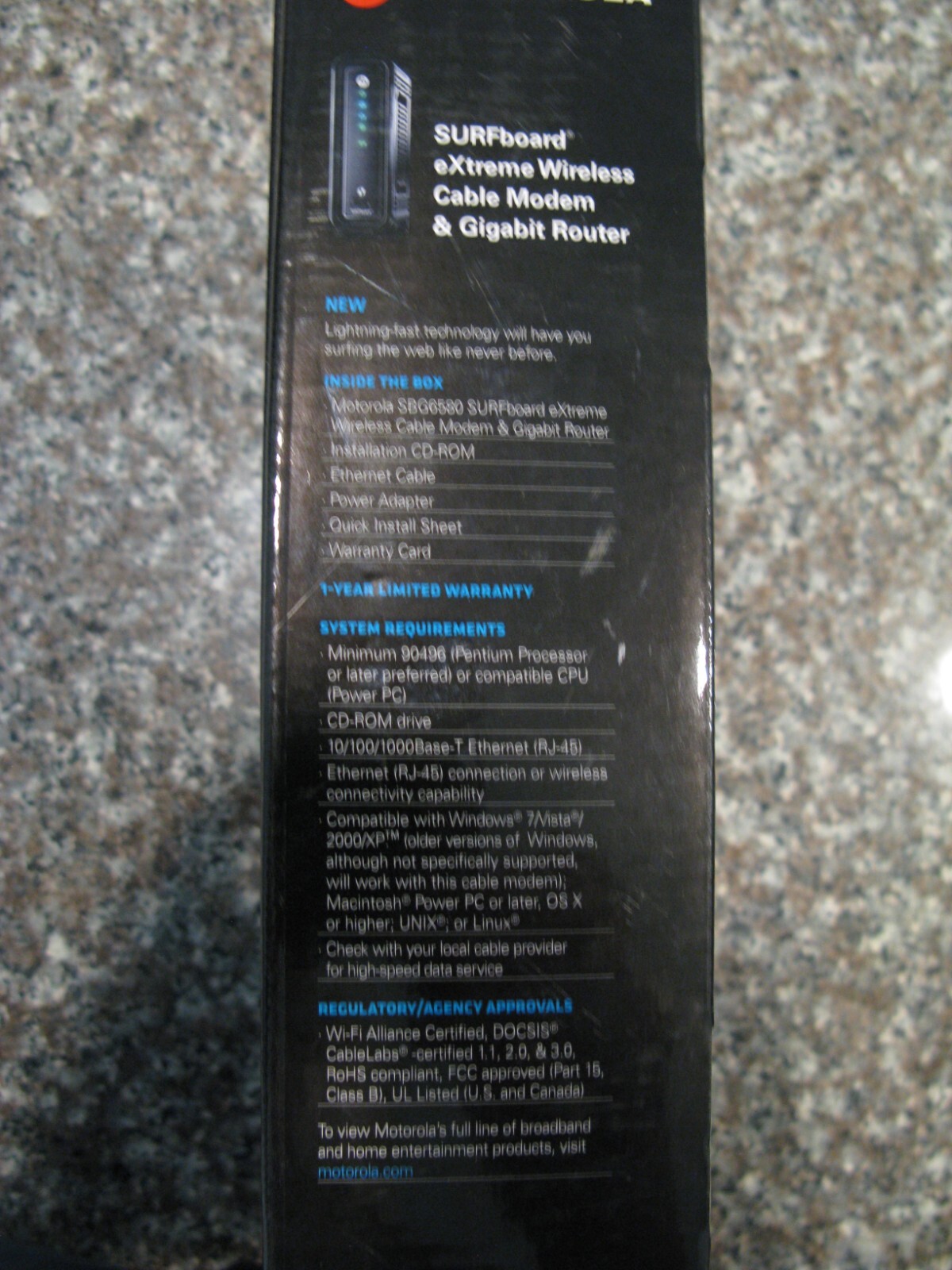 Motorola ARRIS SURFboard SBG6580 DOCSIS 3.0 Cable Modem and Wi-Fi Router N300